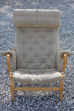 Bruno Mathsson, Pernilla Armchair in Canvas Made by DUX Sweden Designed, 1944