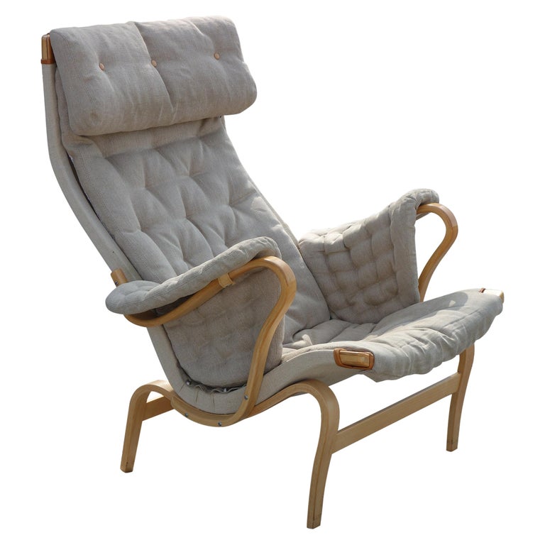 Bruno Mathsson, Pernilla Armchair in Canvas Made by DUX Sweden Designed,  1944 For Sale at 1stDibs