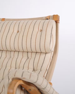 Bruno Mathsson Pernilla Armchair Model 69 in Striped Fabric for DUX, 1960s