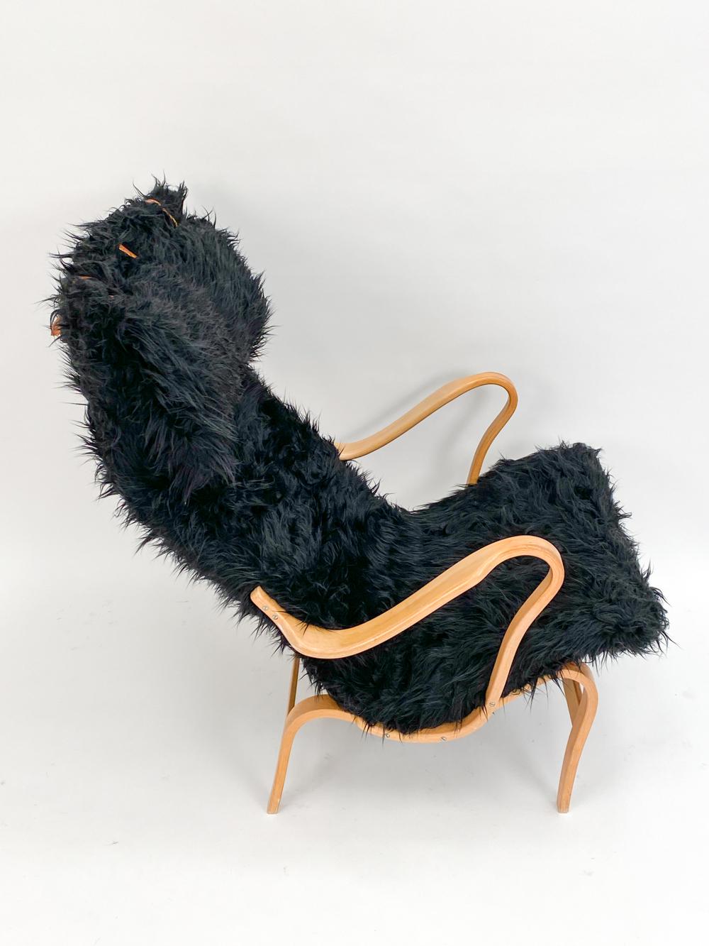Bruno Mathsson 'Pernilla' Beech Lounge Chair with Ottoman For Sale 5