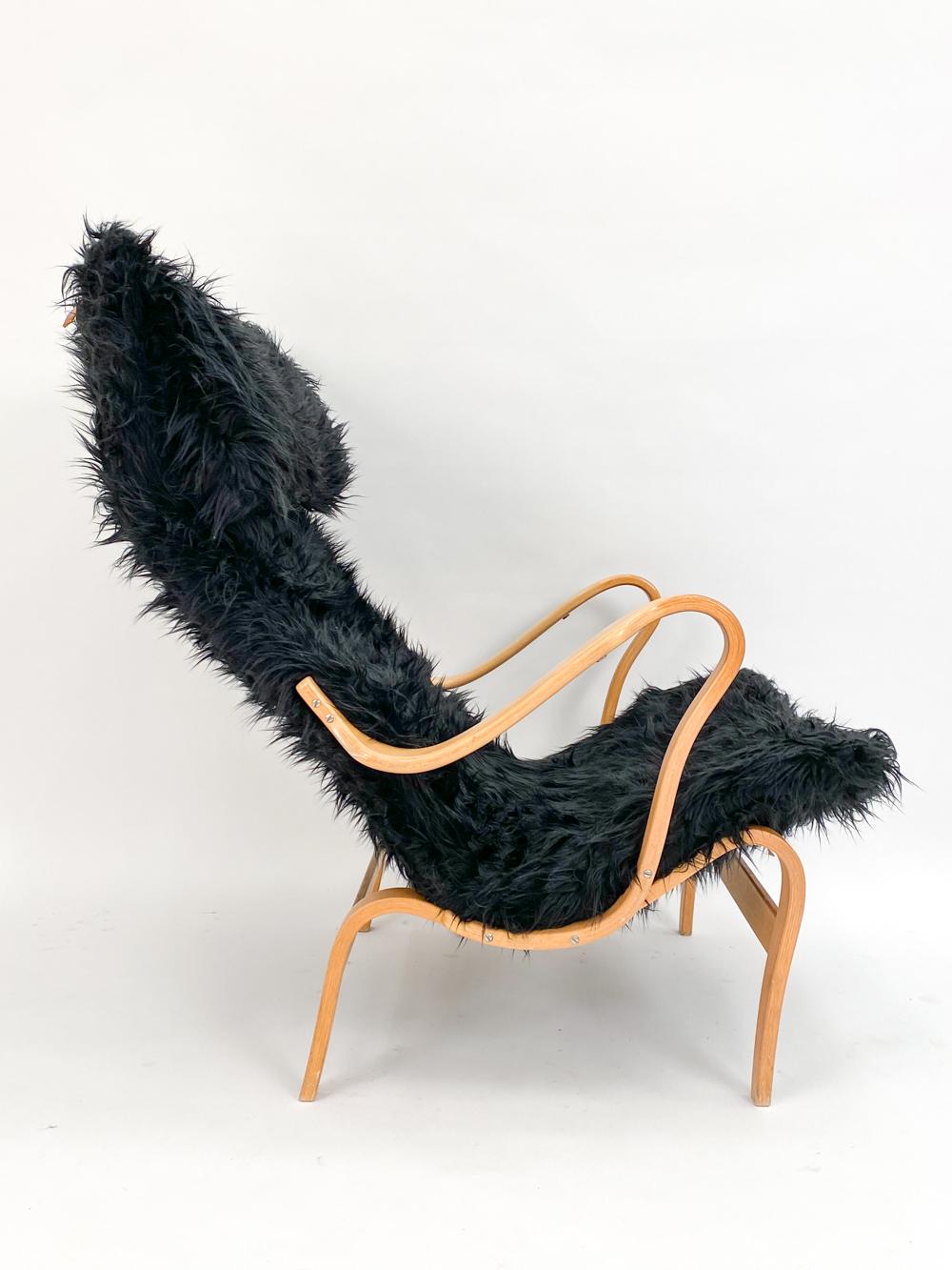 Bruno Mathsson 'Pernilla' Beech Lounge Chair with Ottoman For Sale 6