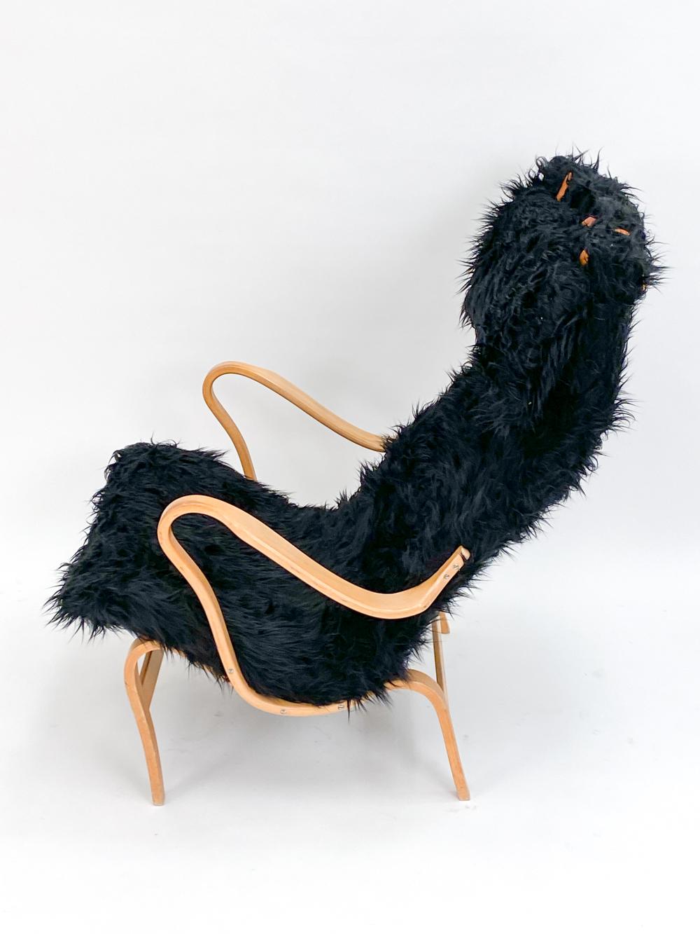 Bruno Mathsson 'Pernilla' Beech Lounge Chair with Ottoman For Sale 2