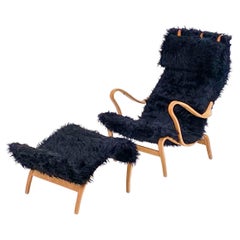 Bruno Mathsson 'Pernilla' Beech Lounge Chair with Ottoman
