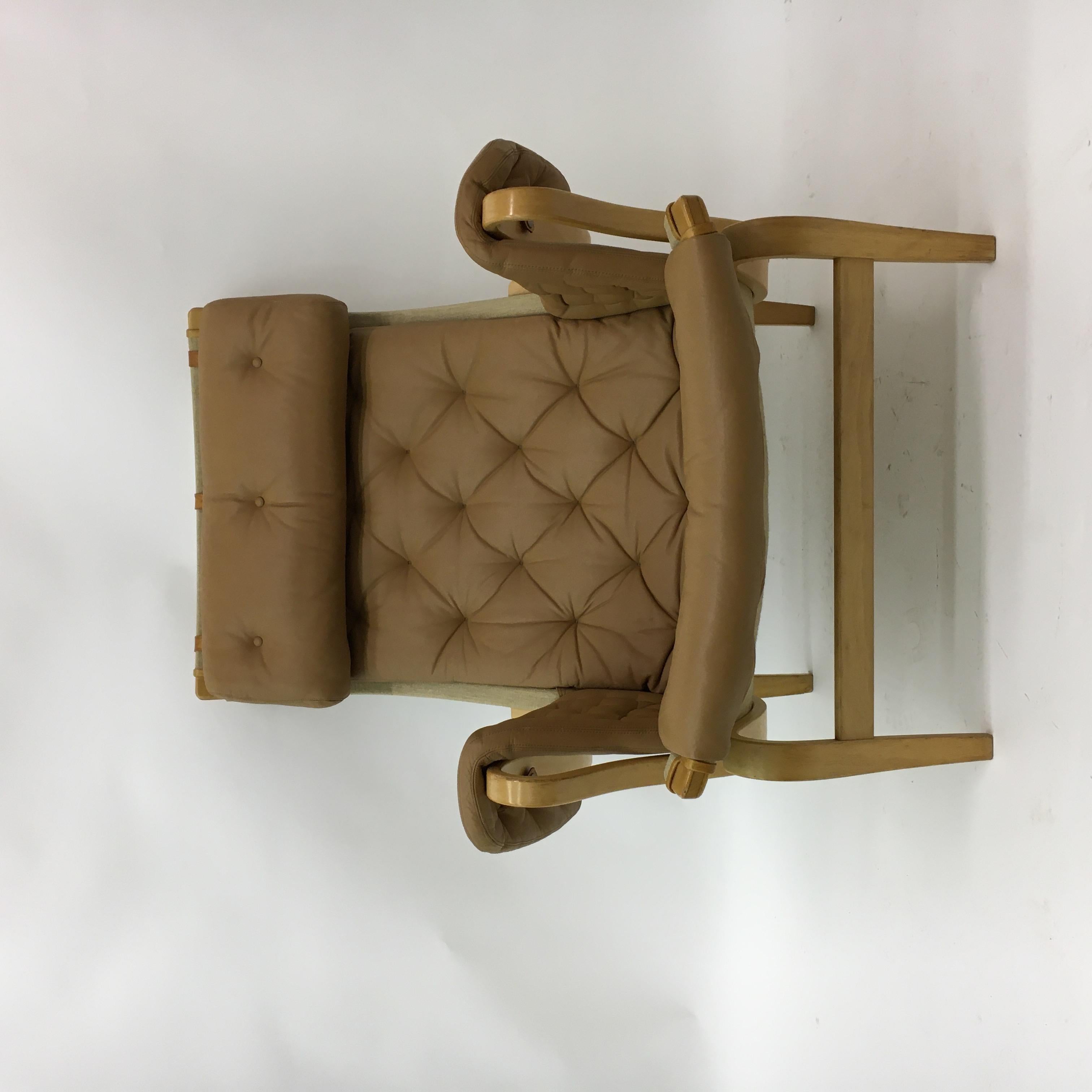Bruno mathsson pernilla by Dux easy chair fauteuil , 1970's In Good Condition For Sale In Delft, NL