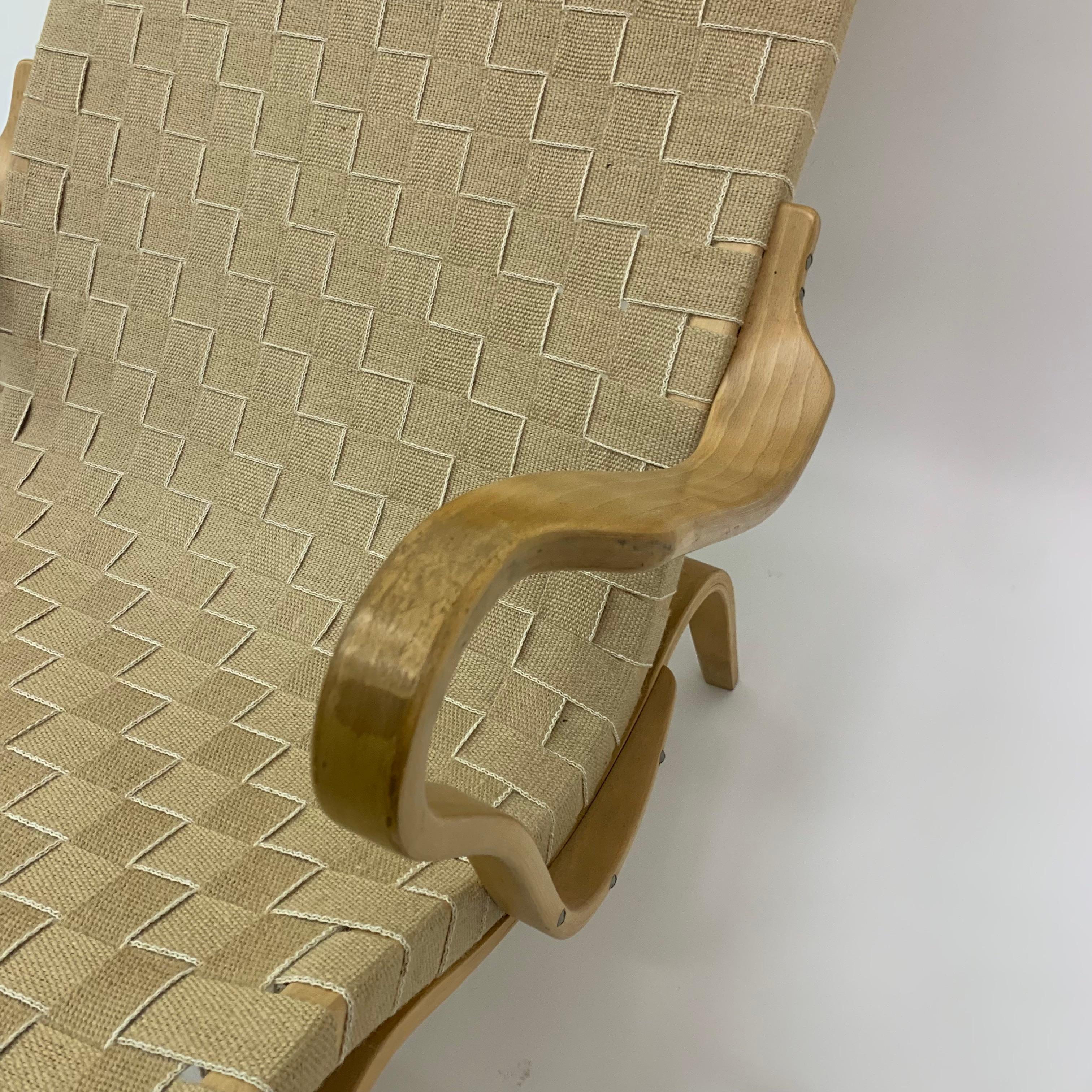 Fabric Bruno Mathsson ‘Pernilla’ Chair for Dux, 1970’s For Sale