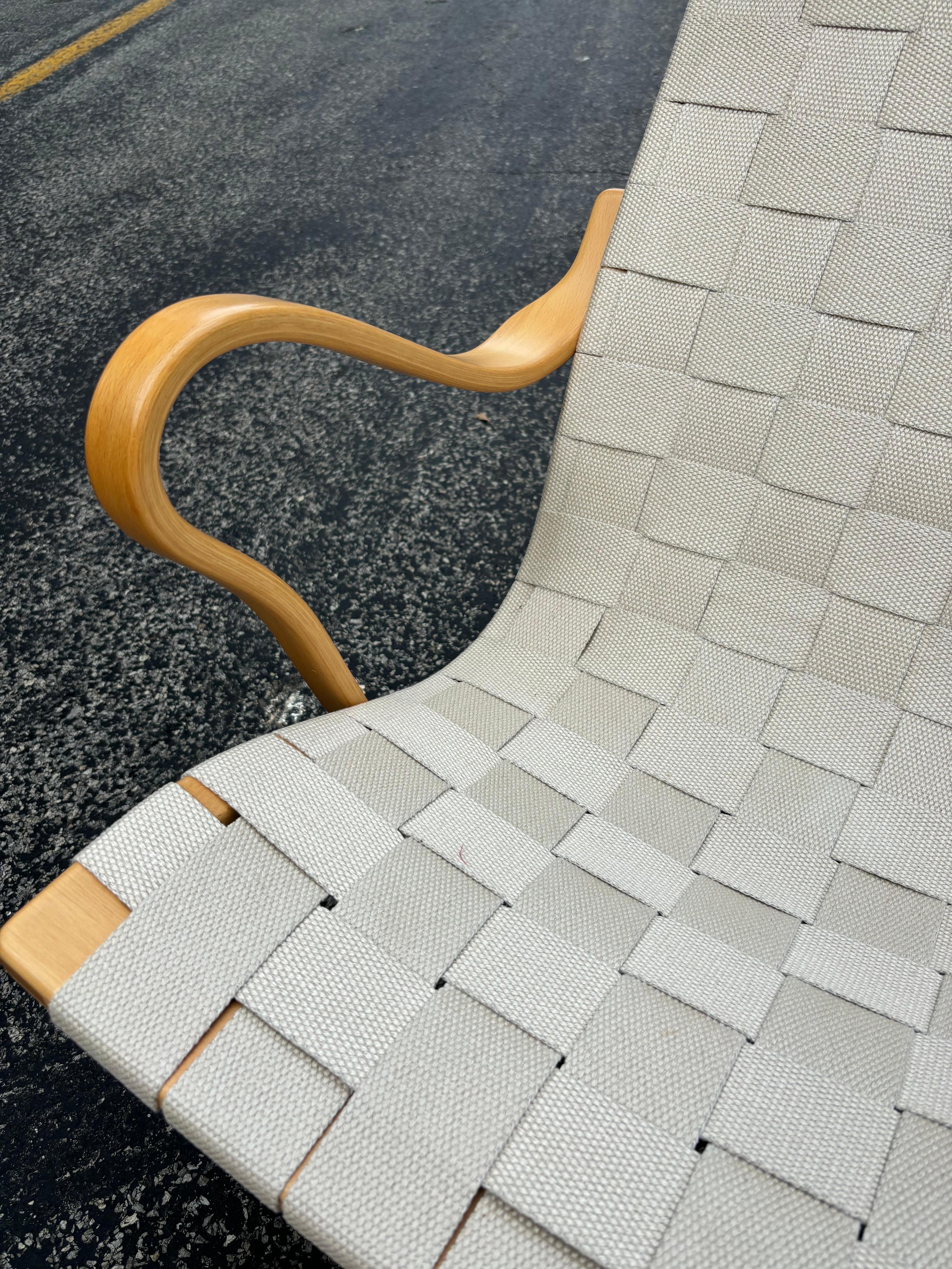 Bruno Mathsson Pernilla Chaise Lounge Chair and Ottoman For Sale 1