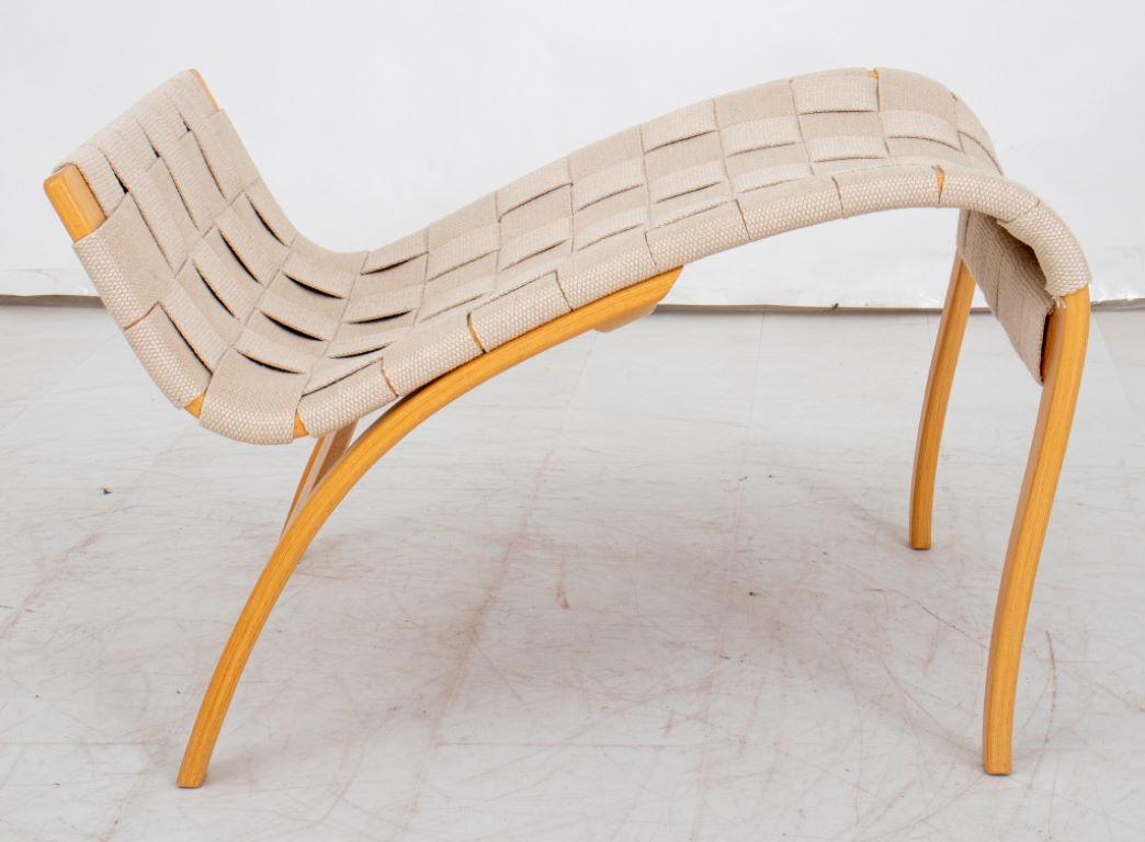 Bruno Mathsson Pernilla Lounge Chair and Stool For Sale 5
