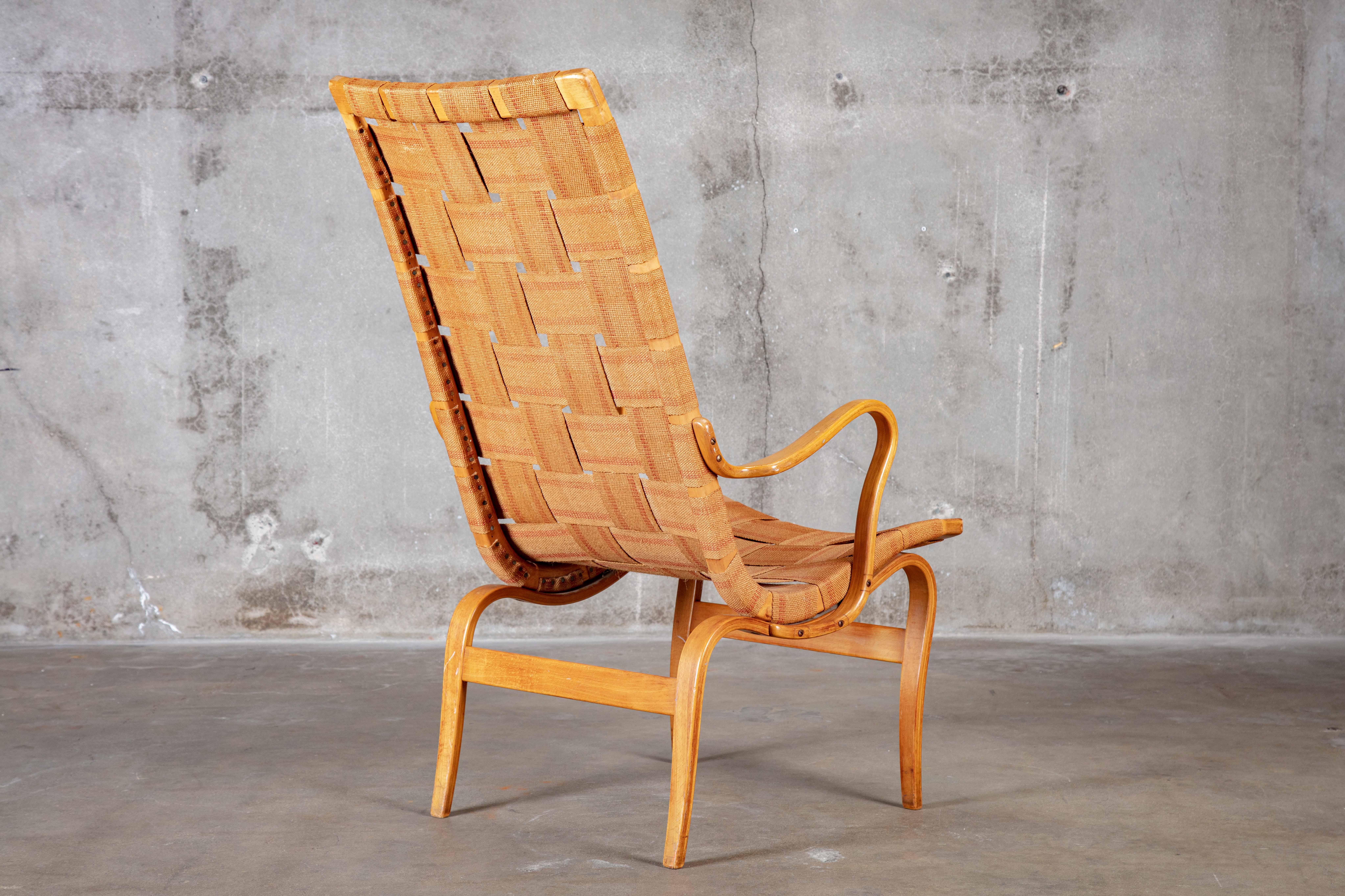 Mid-Century Modern Bruno Mathsson Pernilla Lounge Chair