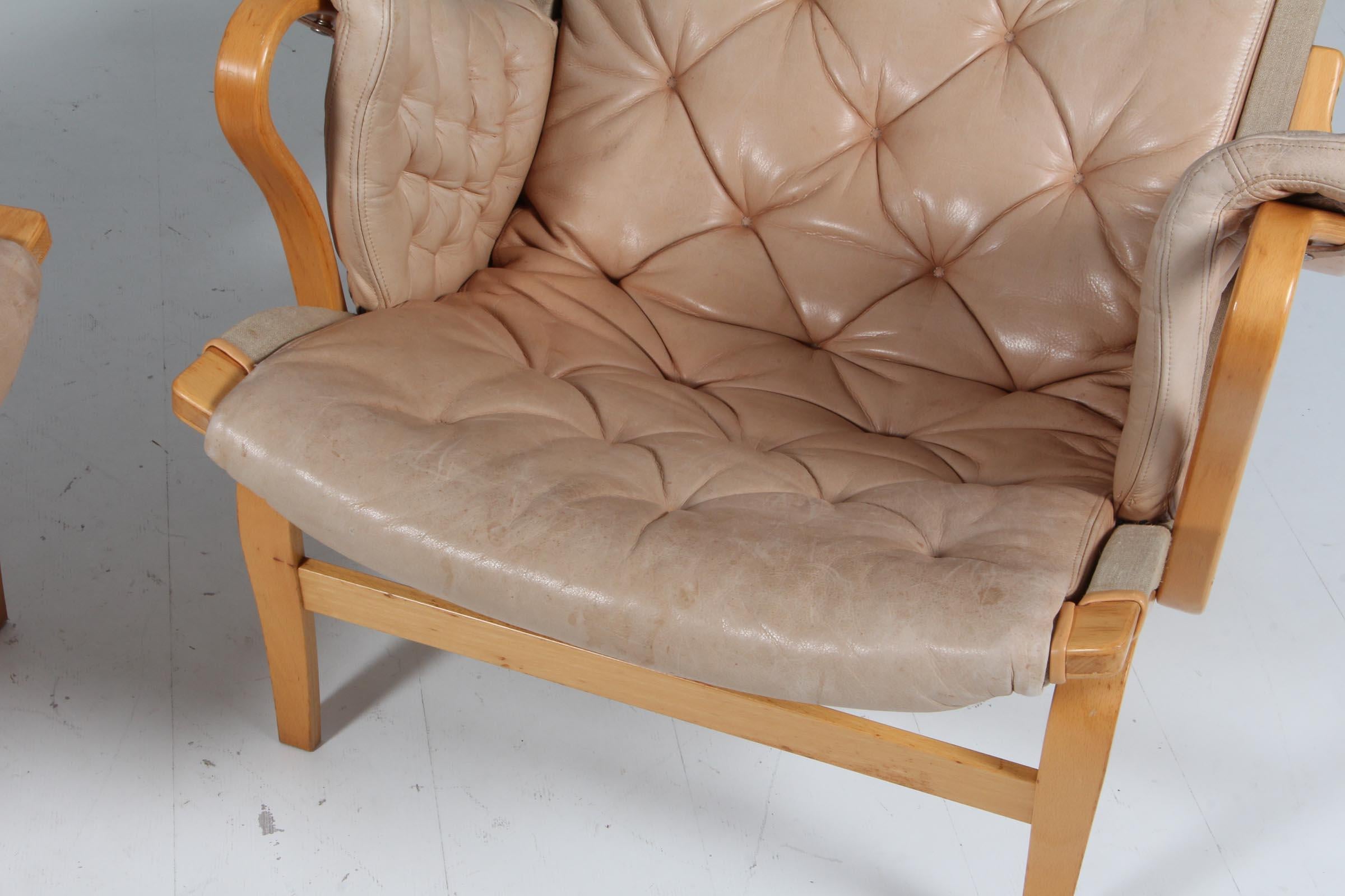 Bruno Mathsson Pernilla Lounge Chair In Good Condition For Sale In Esbjerg, DK
