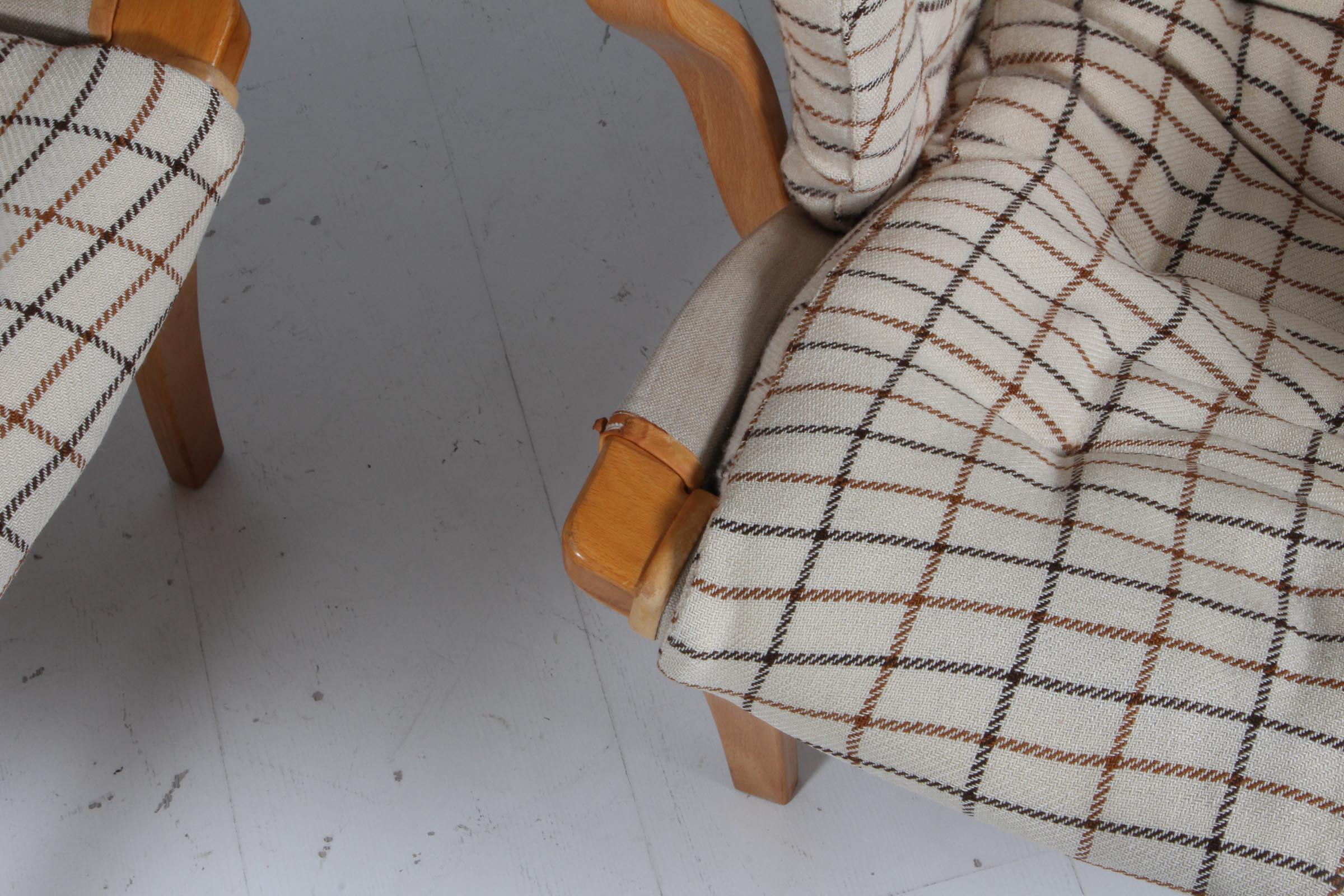 Leather Bruno Mathsson Pernilla Lounge Chair