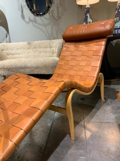 Bruno Mathsson Pernilla lounge chair in leather signed