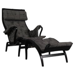 Retro Bruno Mathsson Pernilla Lounge Chair with Ottoman, annivesary edition