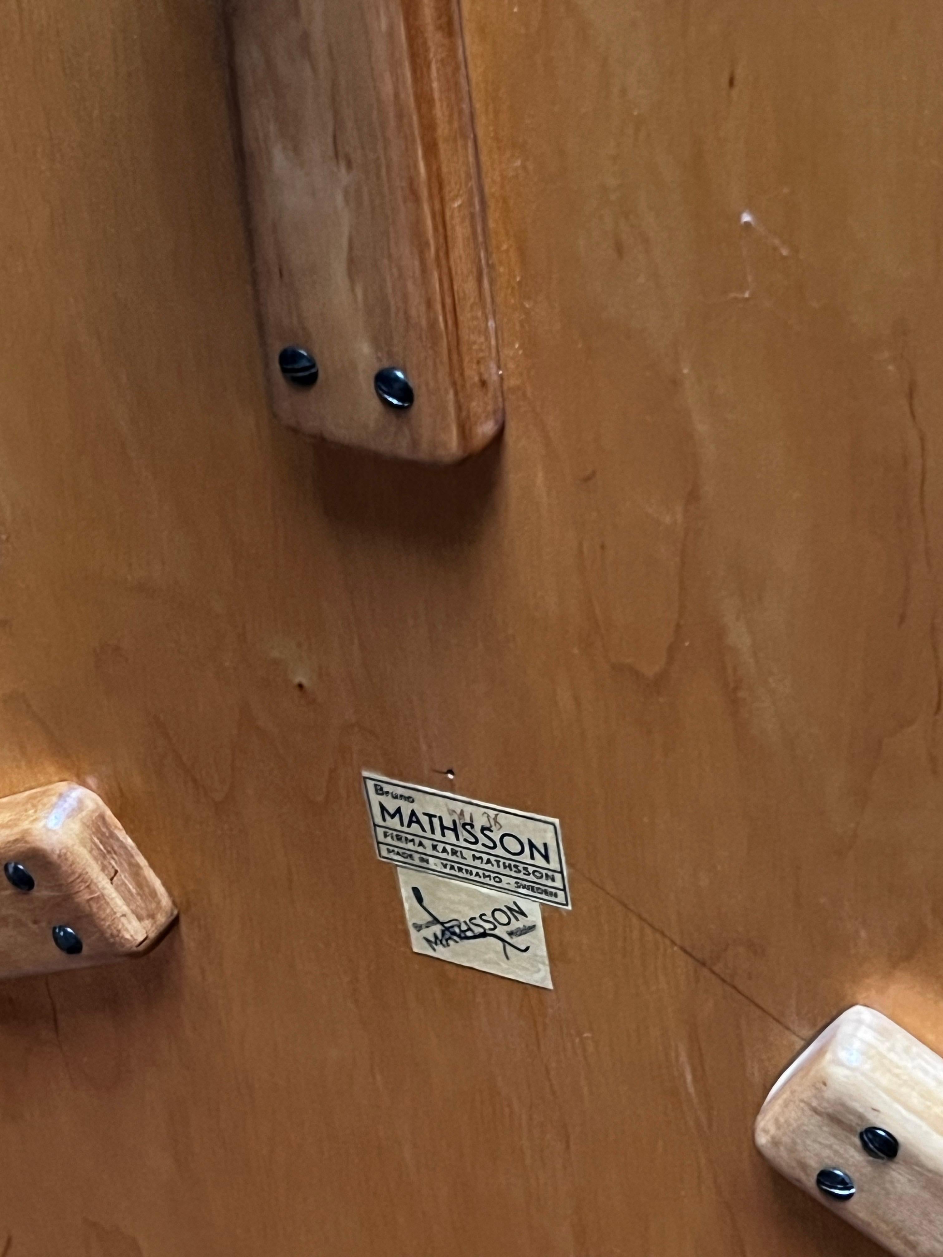 Bruno Mathsson raro tavolino originale del 1936 in legno di radica e betulla, da collezione, nuovo di zecca In condizioni buone in vendita a Forest, BE