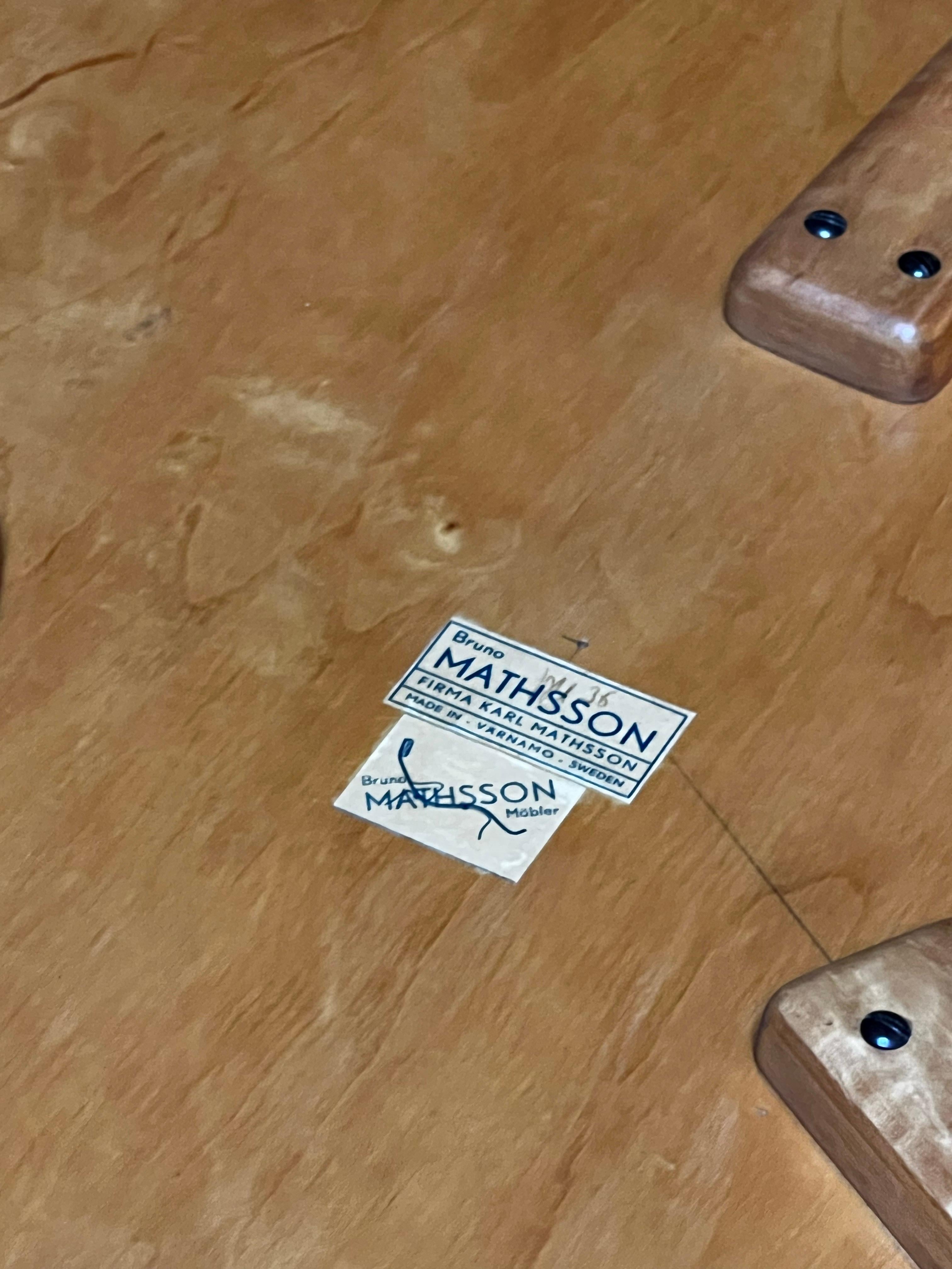 Betulla Bruno Mathsson raro tavolino originale del 1936 in legno di radica e betulla, da collezione, nuovo di zecca in vendita