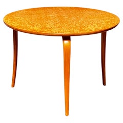 Bruno Mathsson raro tavolino originale del 1936 in legno di radica e betulla, da collezione, nuovo di zecca