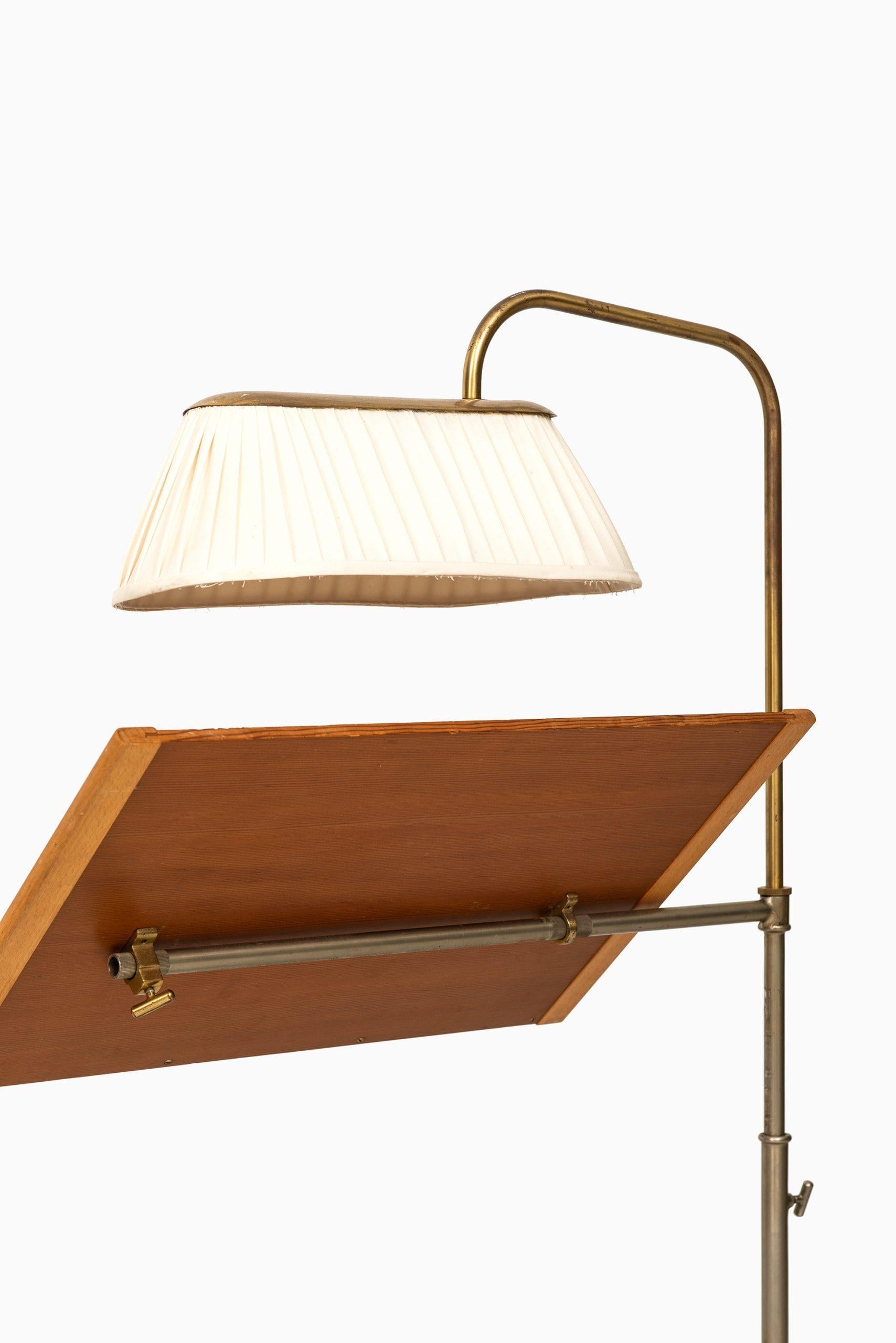 Brass Bruno Mathsson Reading Stand Produced by Karl Mathsson in Värnamo, Sweden For Sale