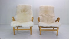 Bruno Mathsson Set of 2 "Pernilla" Lounge Chairs for DUX, 1969, Sweden