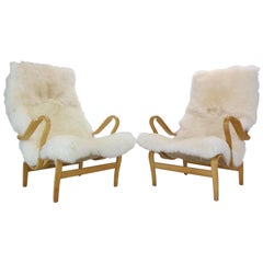 Bruno Mathsson Set of 2 "Pernilla" Lounge Chairs for DUX, 1969, Sweden