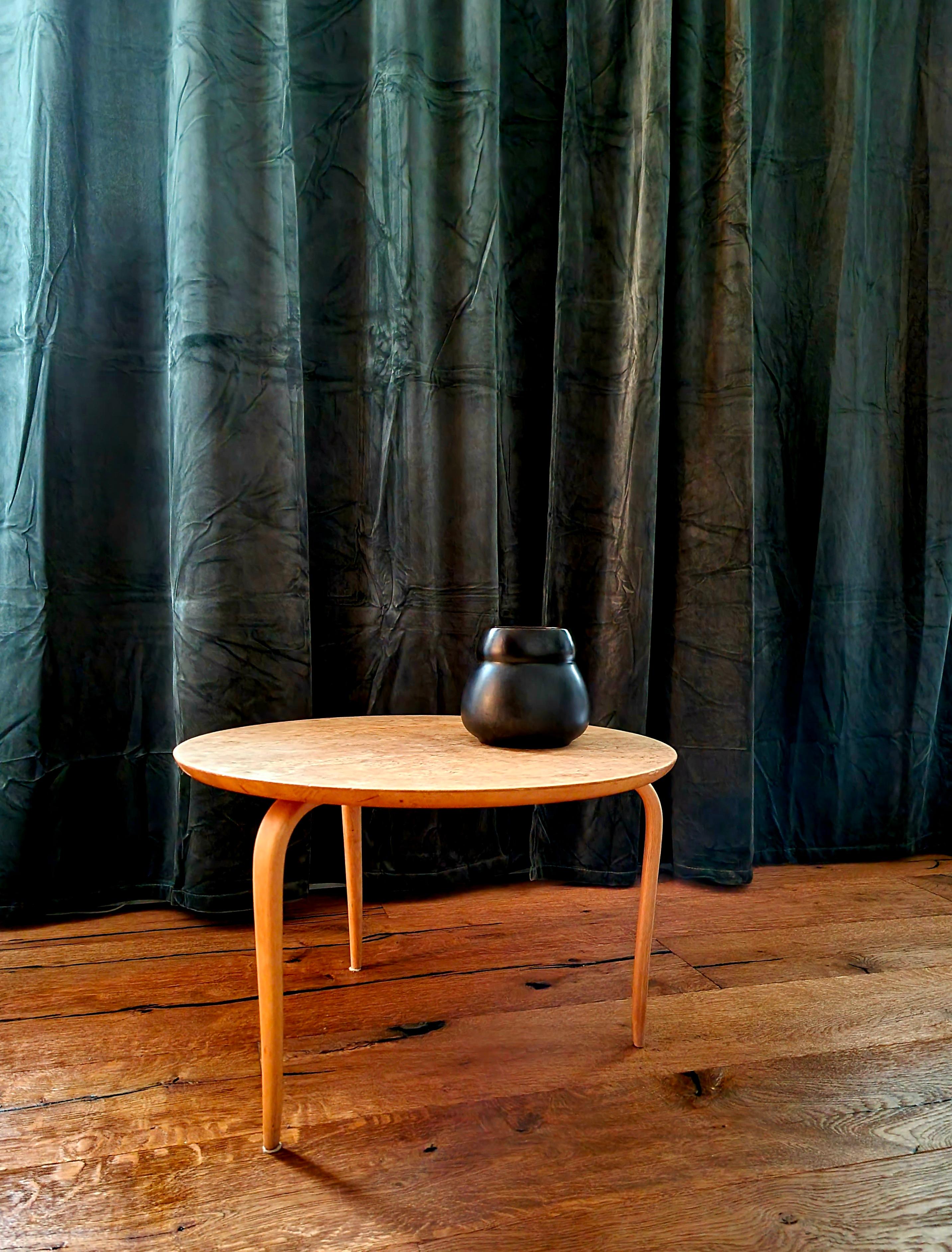Swedish Bruno Mathsson, Side Table 'Annika', Birch, Scandinavian Modern, Dated 1974 For Sale