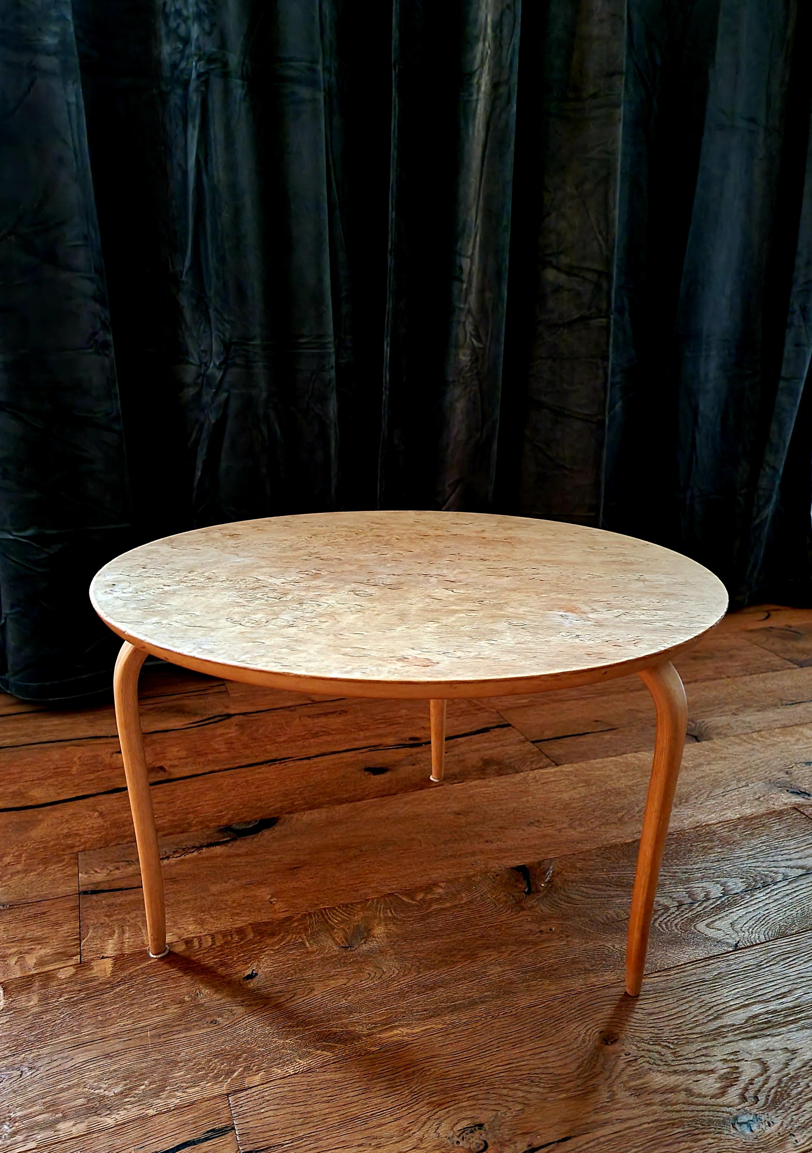 Bruno Mathsson, Side Table 'Annika', Birch, Scandinavian Modern, Dated 1974 For Sale 2