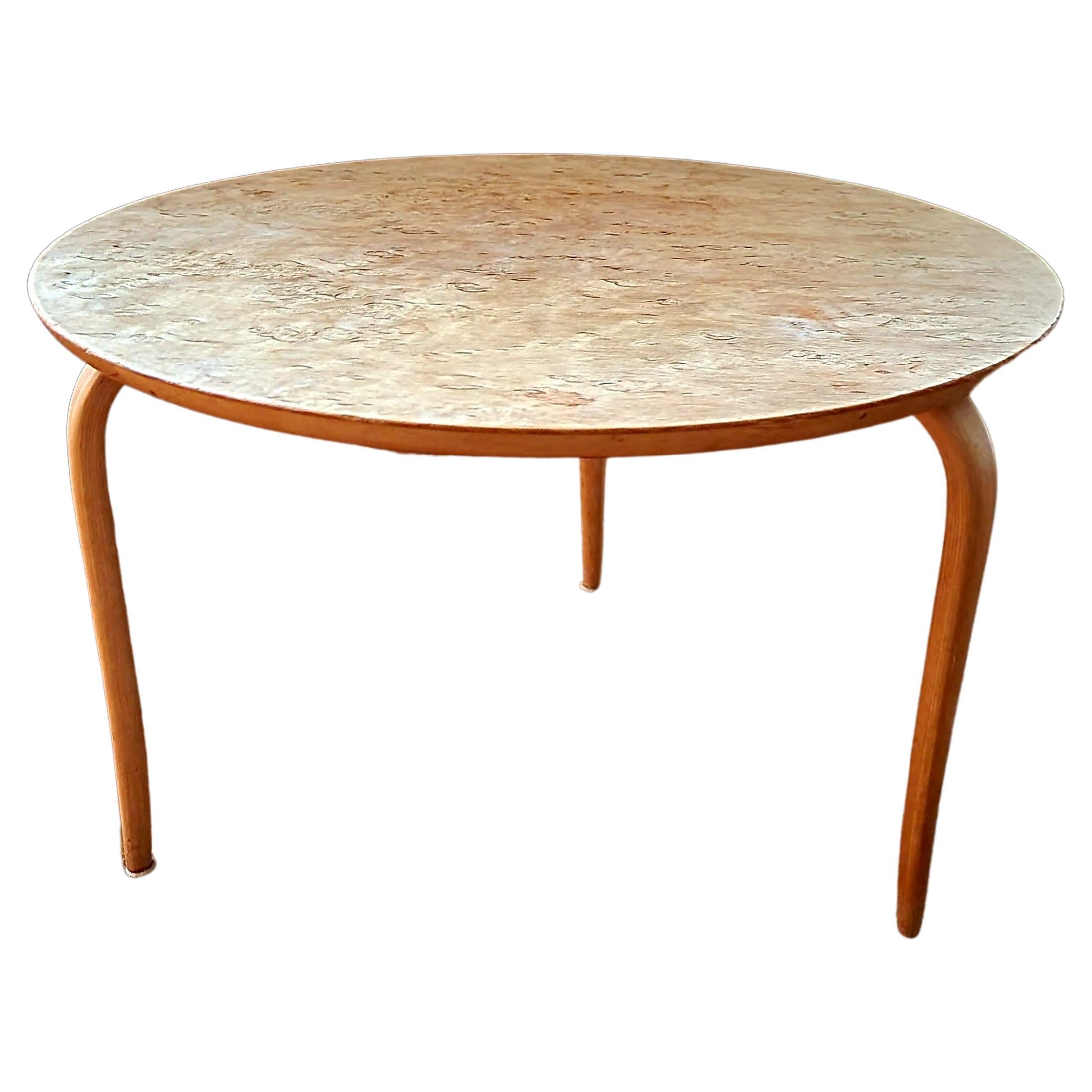 Table d'appoint « Annika » de Bruno Mathsson, en bouleau, style scandinave moderne, datée de 1974