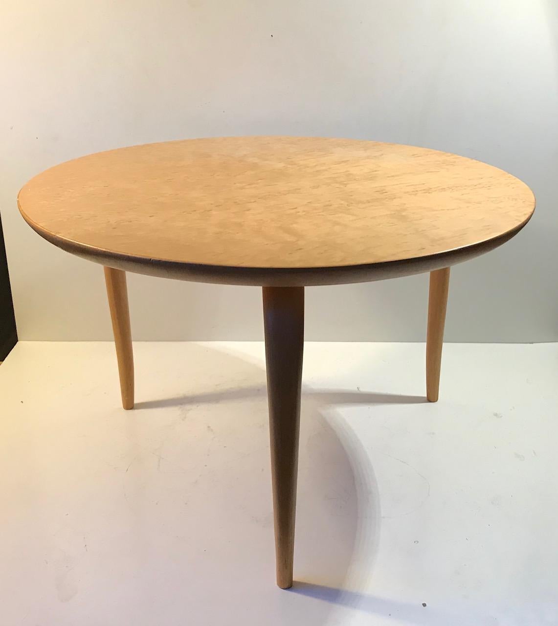 Mid-Century Modern Bruno Mathsson Small Annika Table in Bird's-Eye Maple For Sale