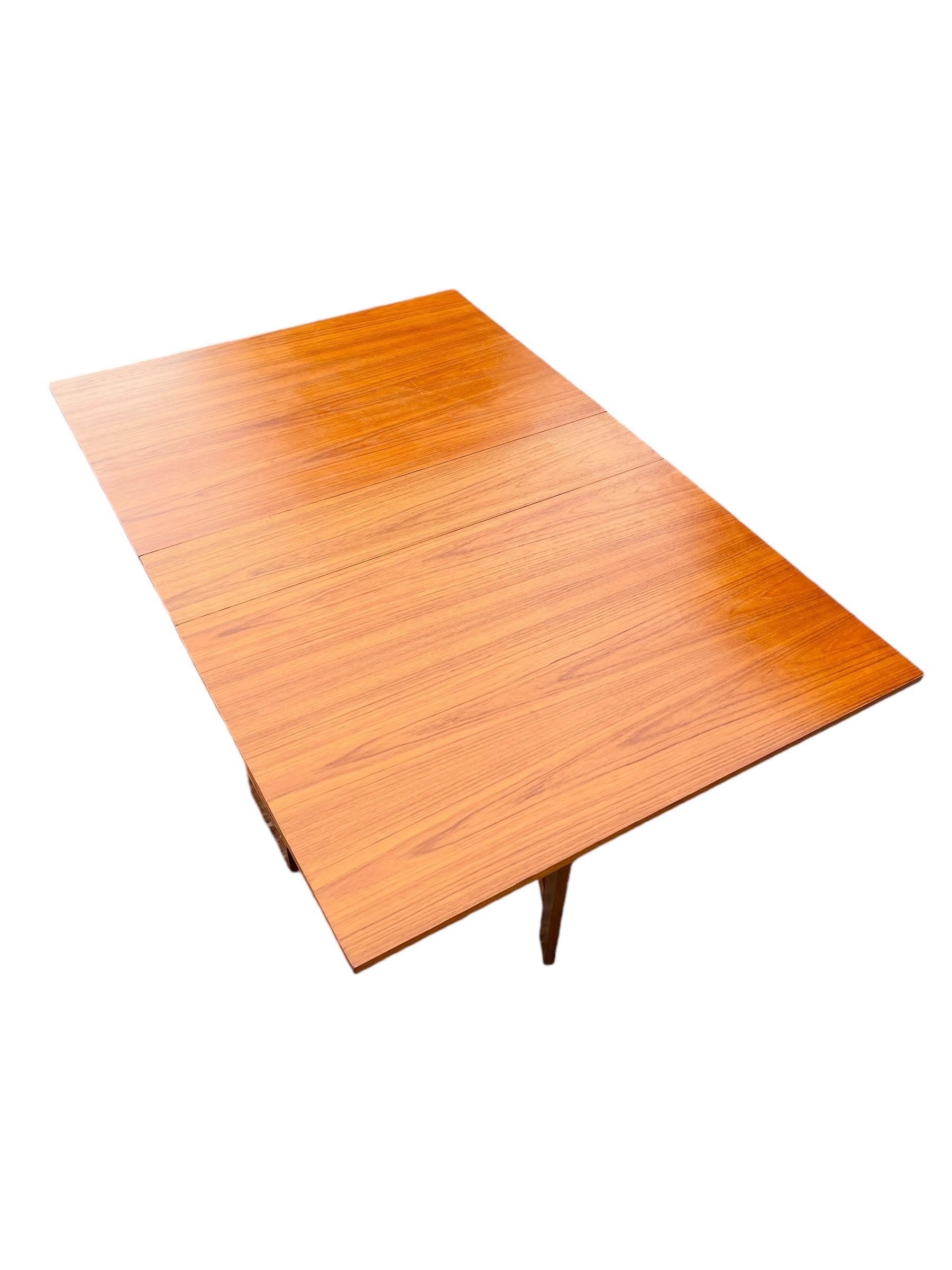 Bruno Mathsson Style Danish Modern Teak Folding Dining Table 5