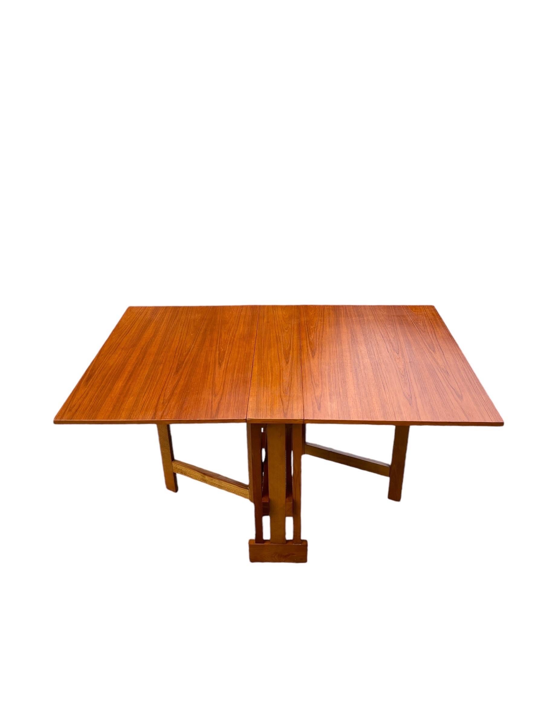 20th Century Bruno Mathsson Style Danish Modern Teak Folding Dining Table