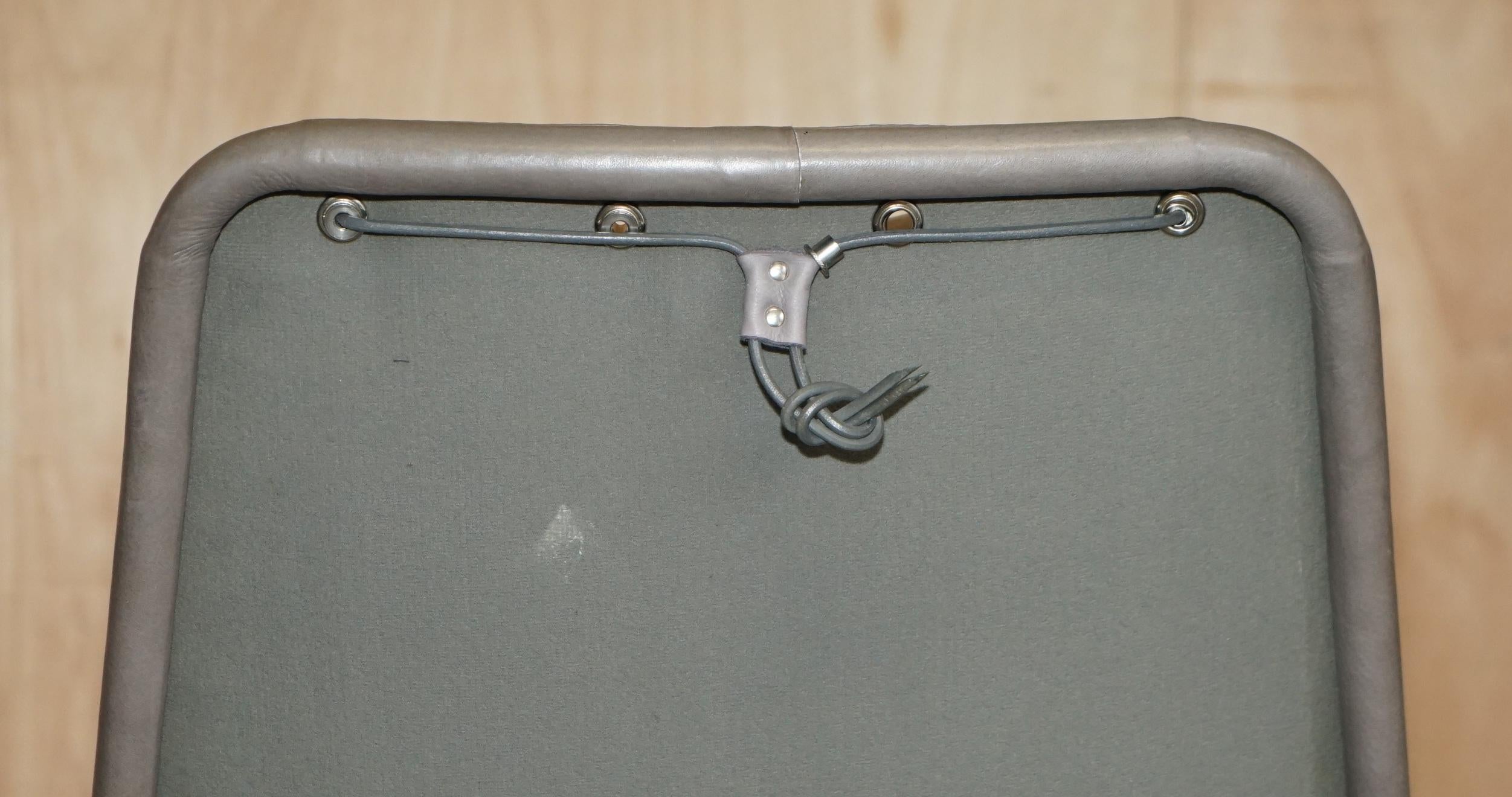 Bruno Mathsson SWEDiSH DUXIANA JETSON ARMCHAIR SWIVEL EN CUIR GRIS en vente 5