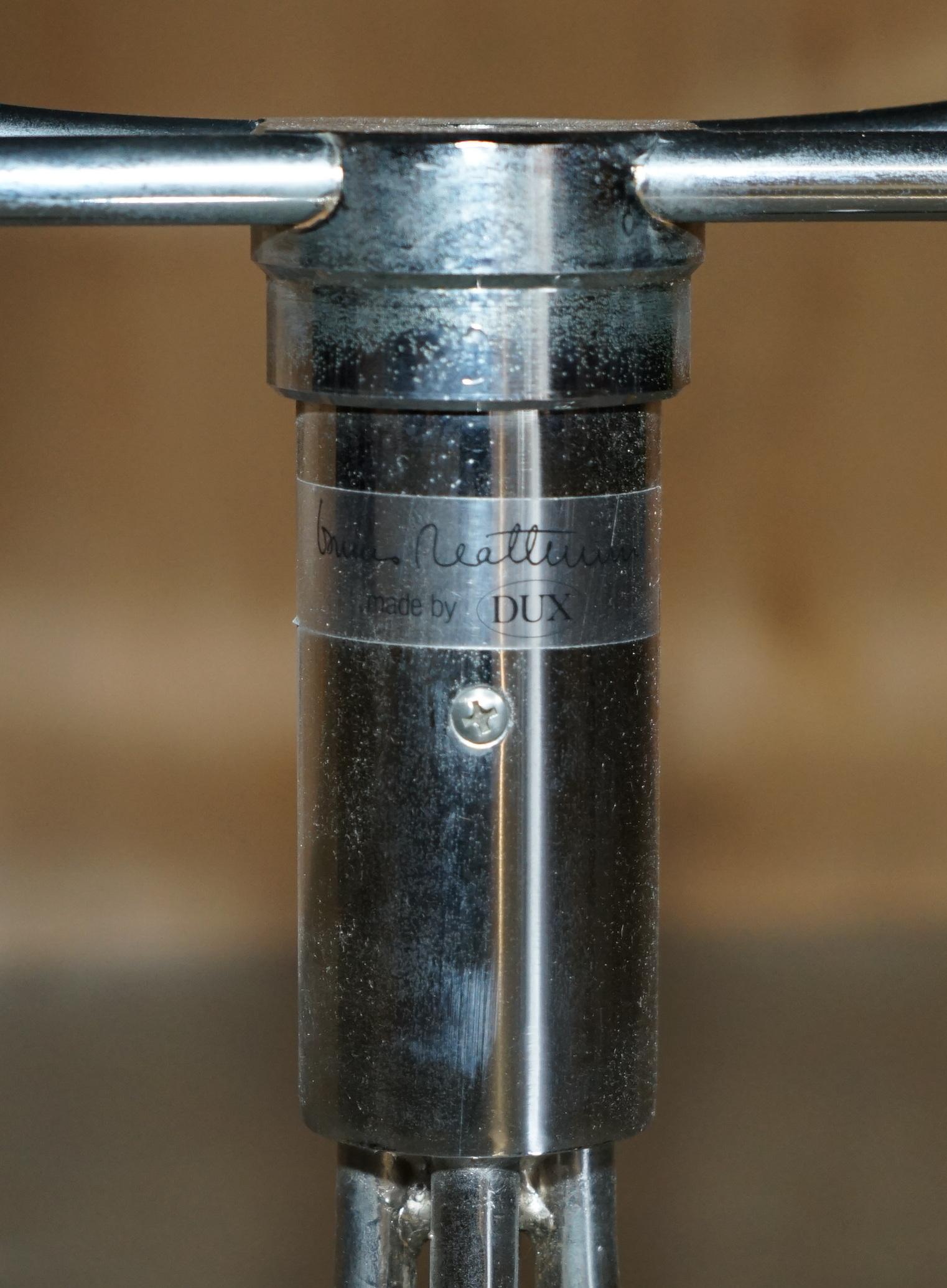 Bruno Mathsson SWEDiSH DUXIANA JETSON ARMCHAIR SWIVEL EN CUIR GRIS en vente 7