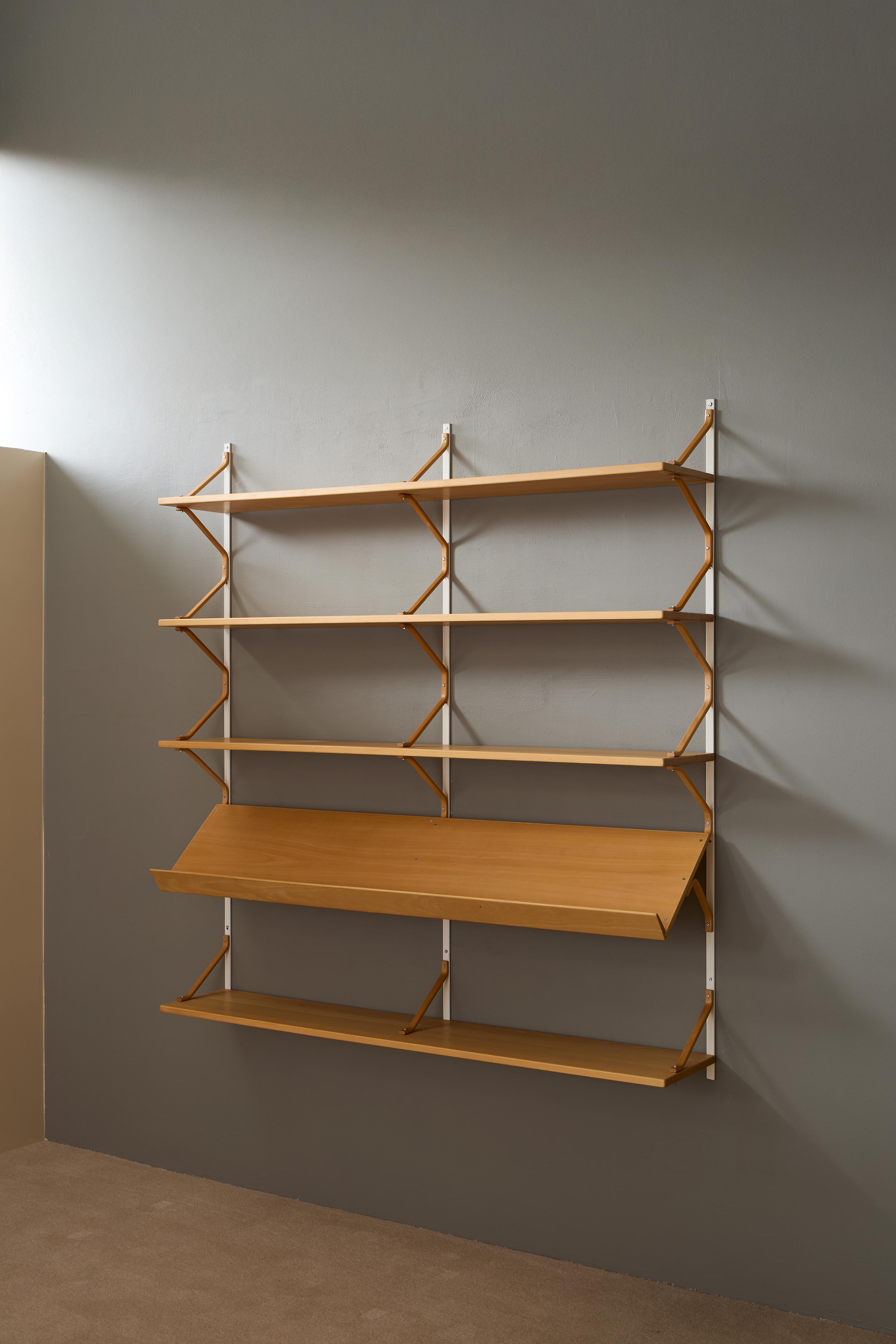 Estantería de pared Bruno Mathsson, Suecia, años 70 mediados del siglo XX en venta