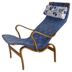 Bruno Matthsson "Pernilla" Easy chair by Karl Mathsson 1944 Josef Frank cushion