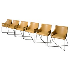 Bruno Moinard YPRES Leather Dining Chairs, Set of 12