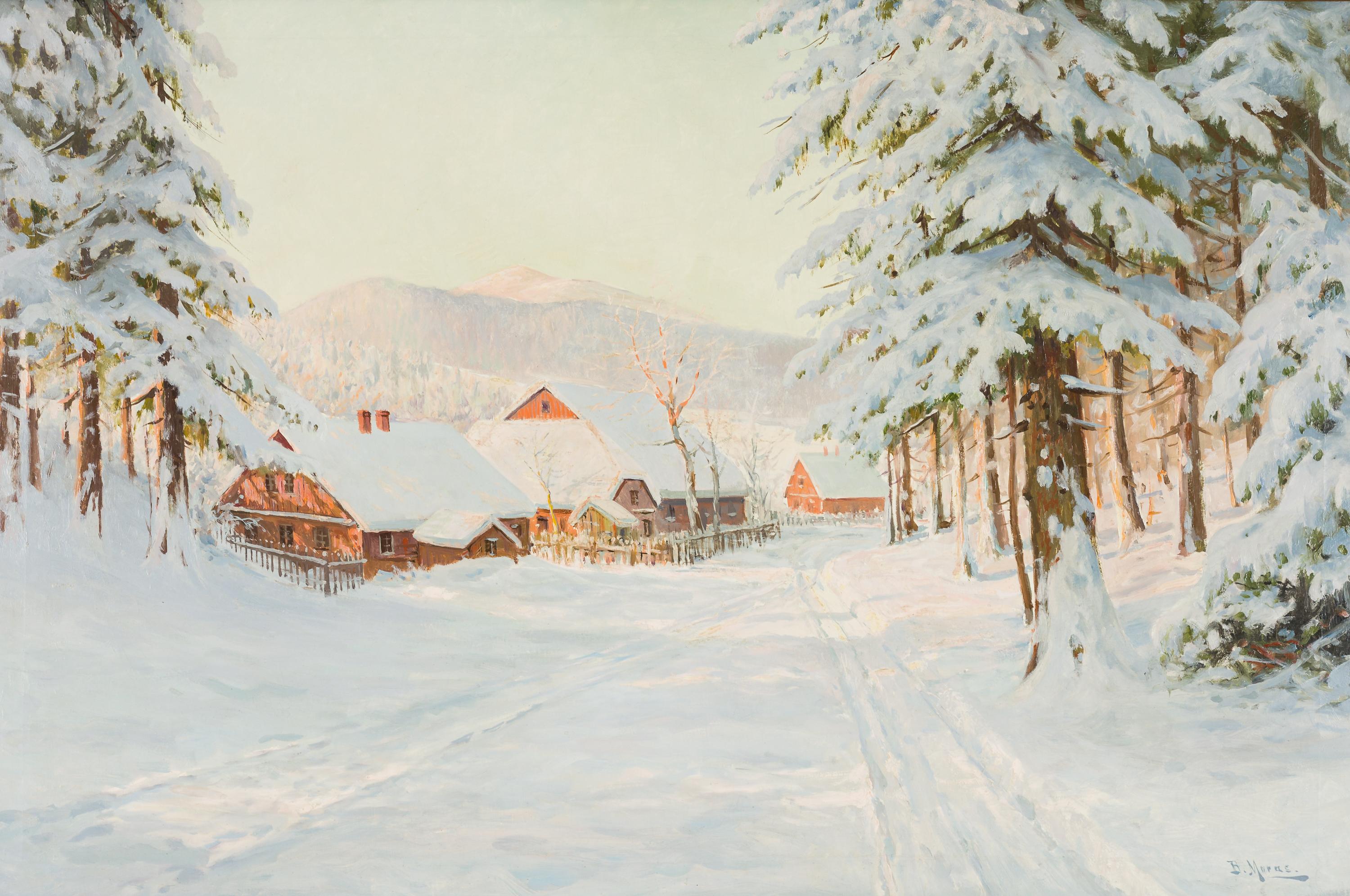 Dorf im Schnee
