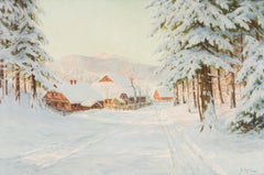Village in the snow