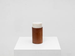 Bruno Munari Mid-Century Marble and Wood Jar for Danese Milano, 1961