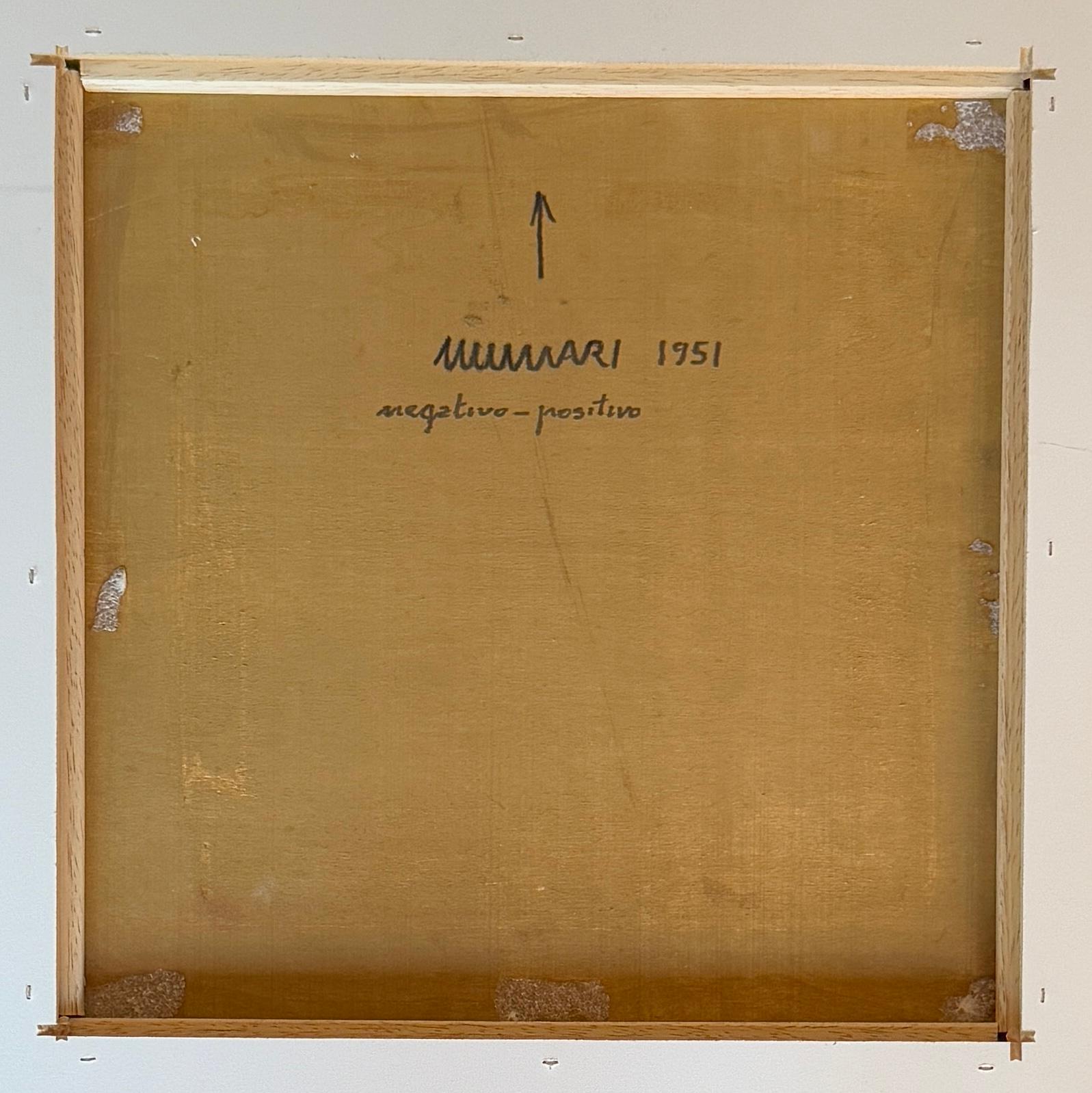Bruno Munari (1907-1998) - Negativo-Positivo - Olio su pannello di legno - 1951 in vendita 3