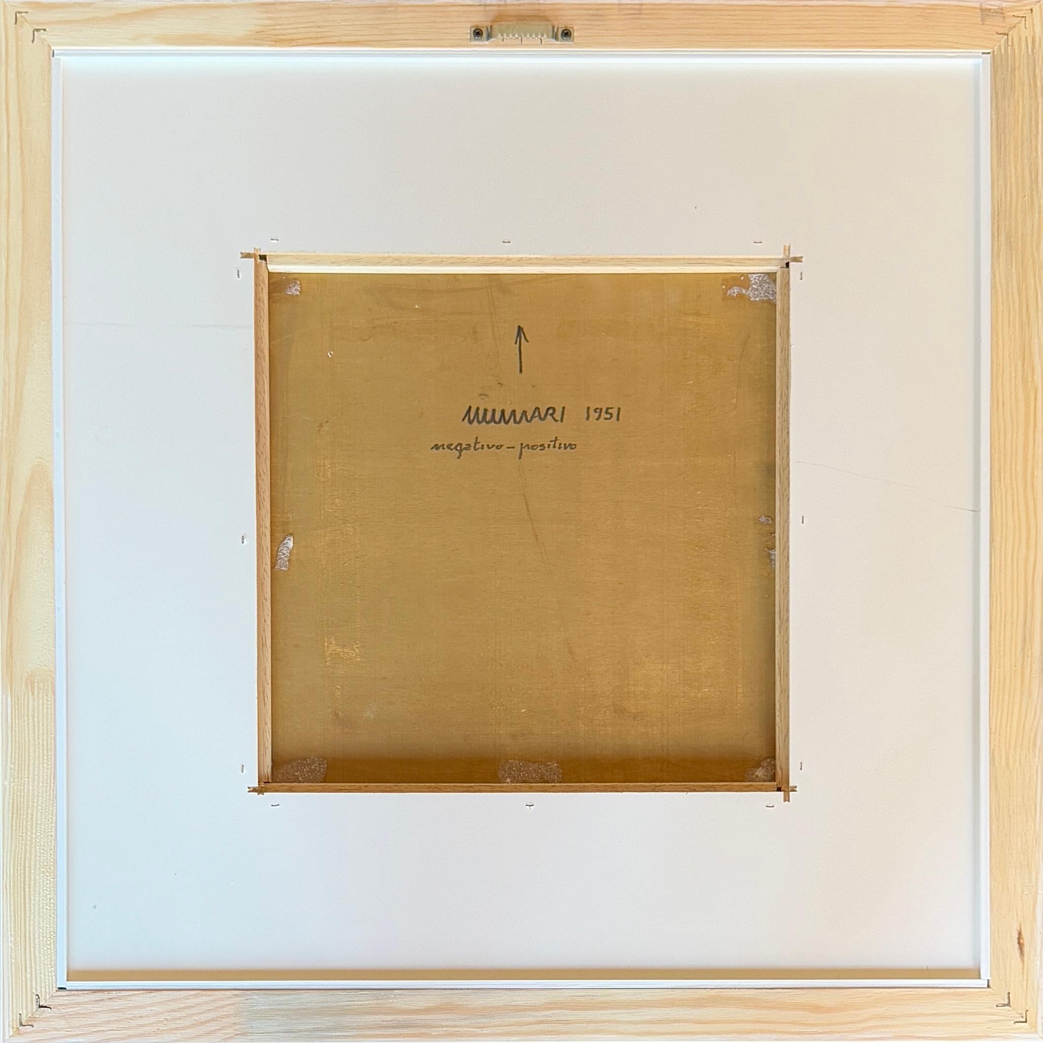 Bruno Munari (1907-1998) - Negativo-Positivo - Olio su pannello di legno - 1951 in vendita 4