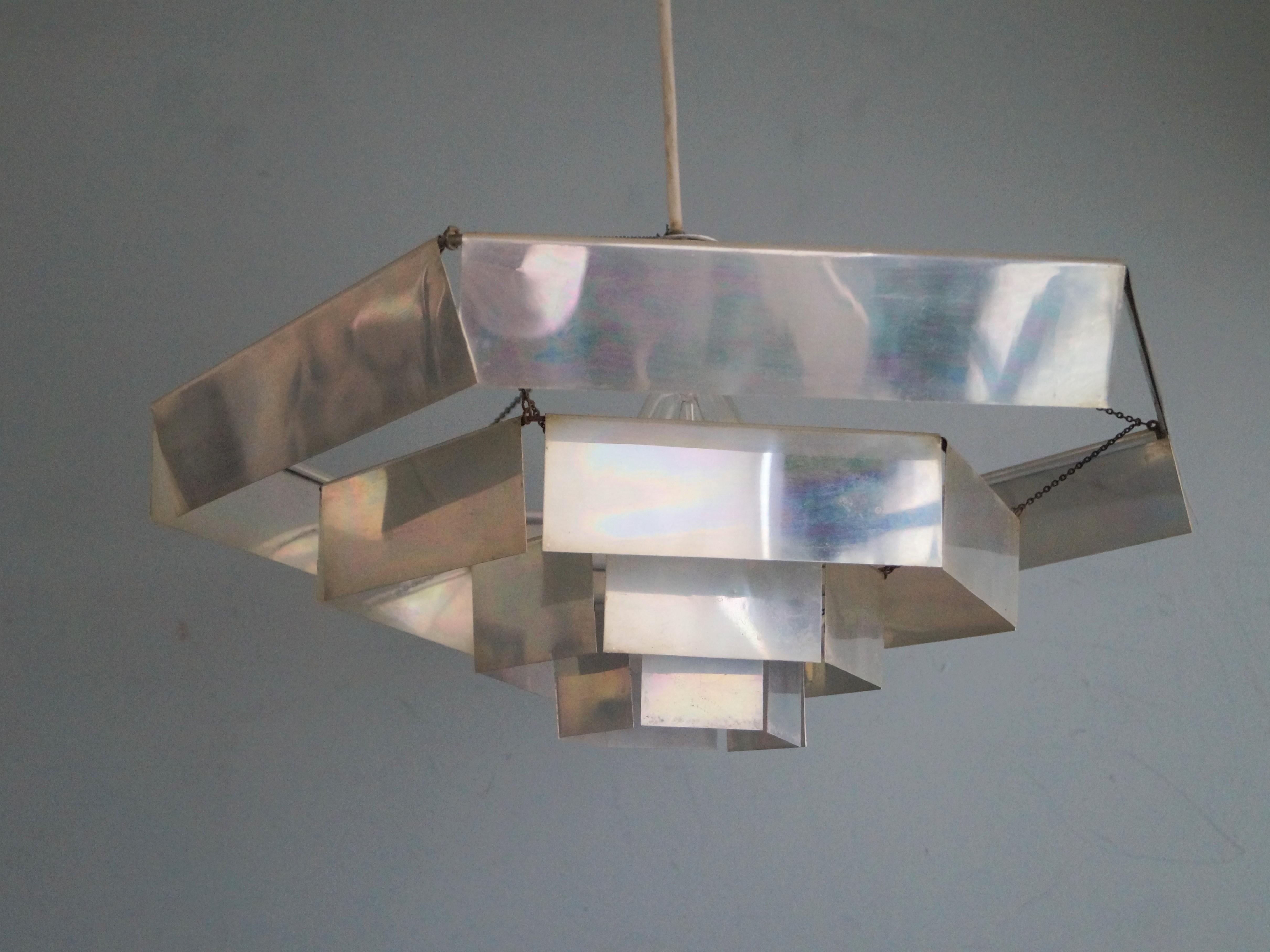 Aluminum Bruno Munari Pendant Light for Danese Milano, Italy, 1959