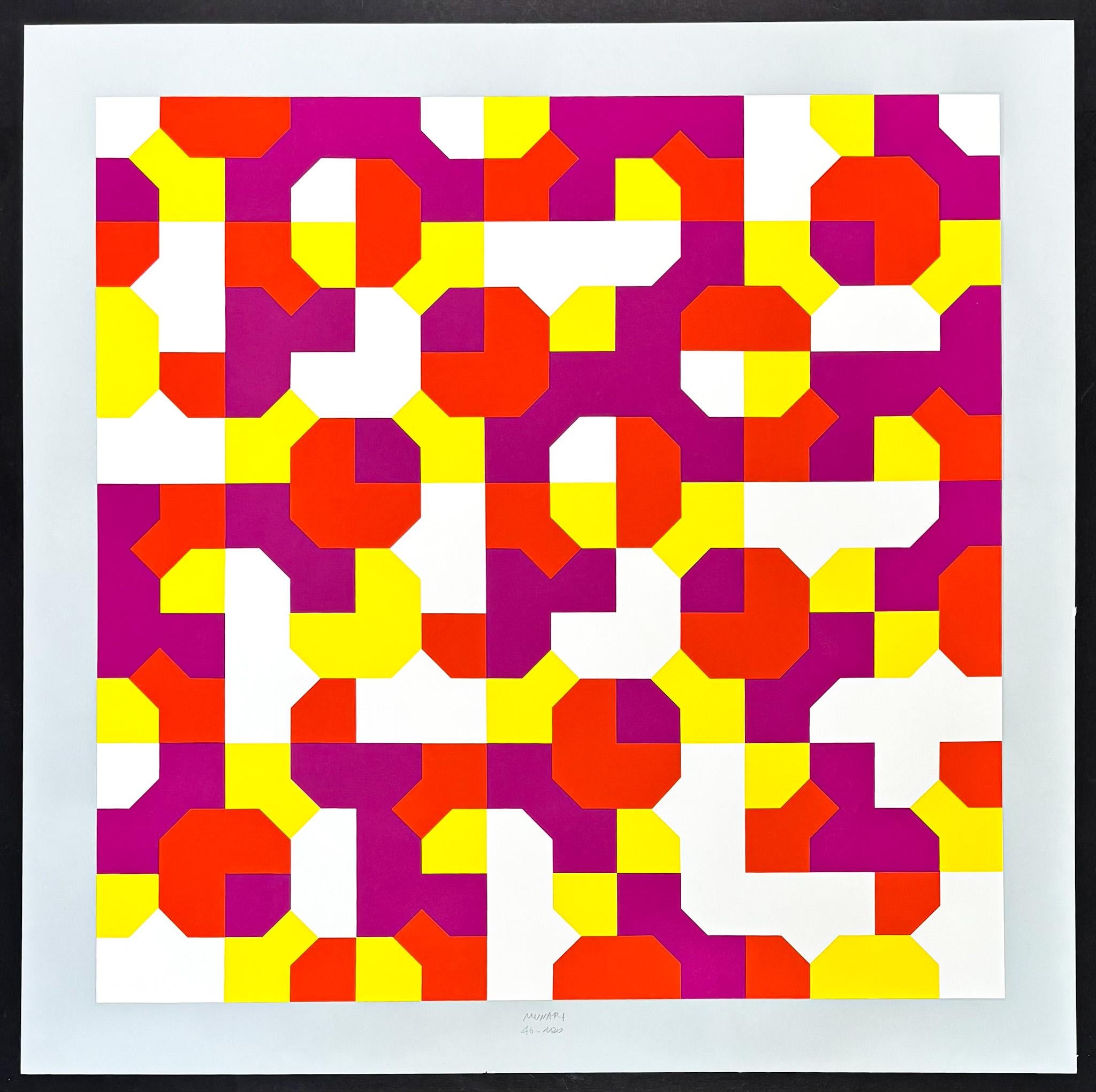 Bruno Munari (1907-1998) - Curve di Peano - Serigrafia su carta Fabriano - 1991 in vendita 1