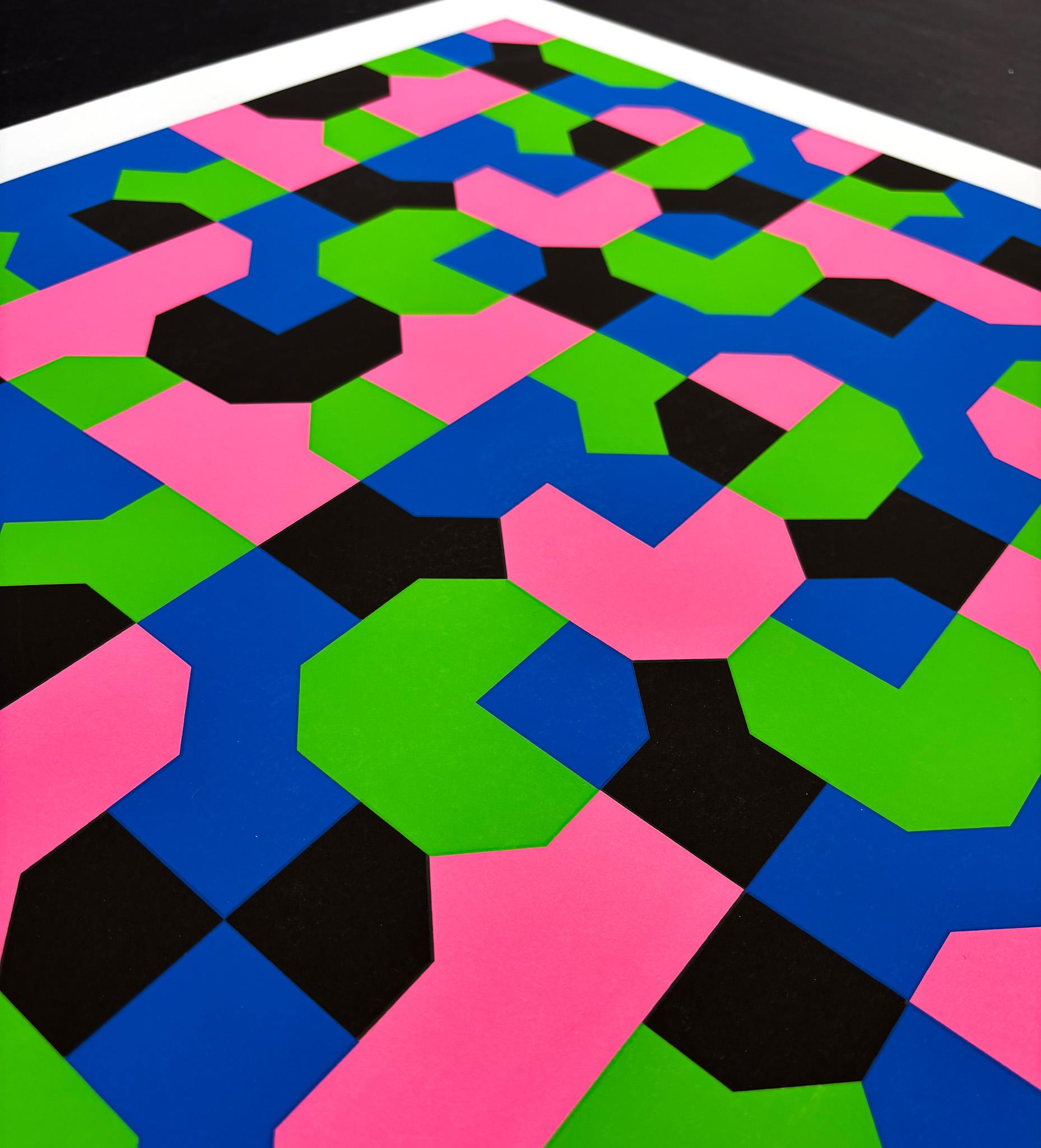 Bruno Munari (1907-1998) - Curve di Peano - Serigrafia su carta Fabriano - 1991 in vendita 3