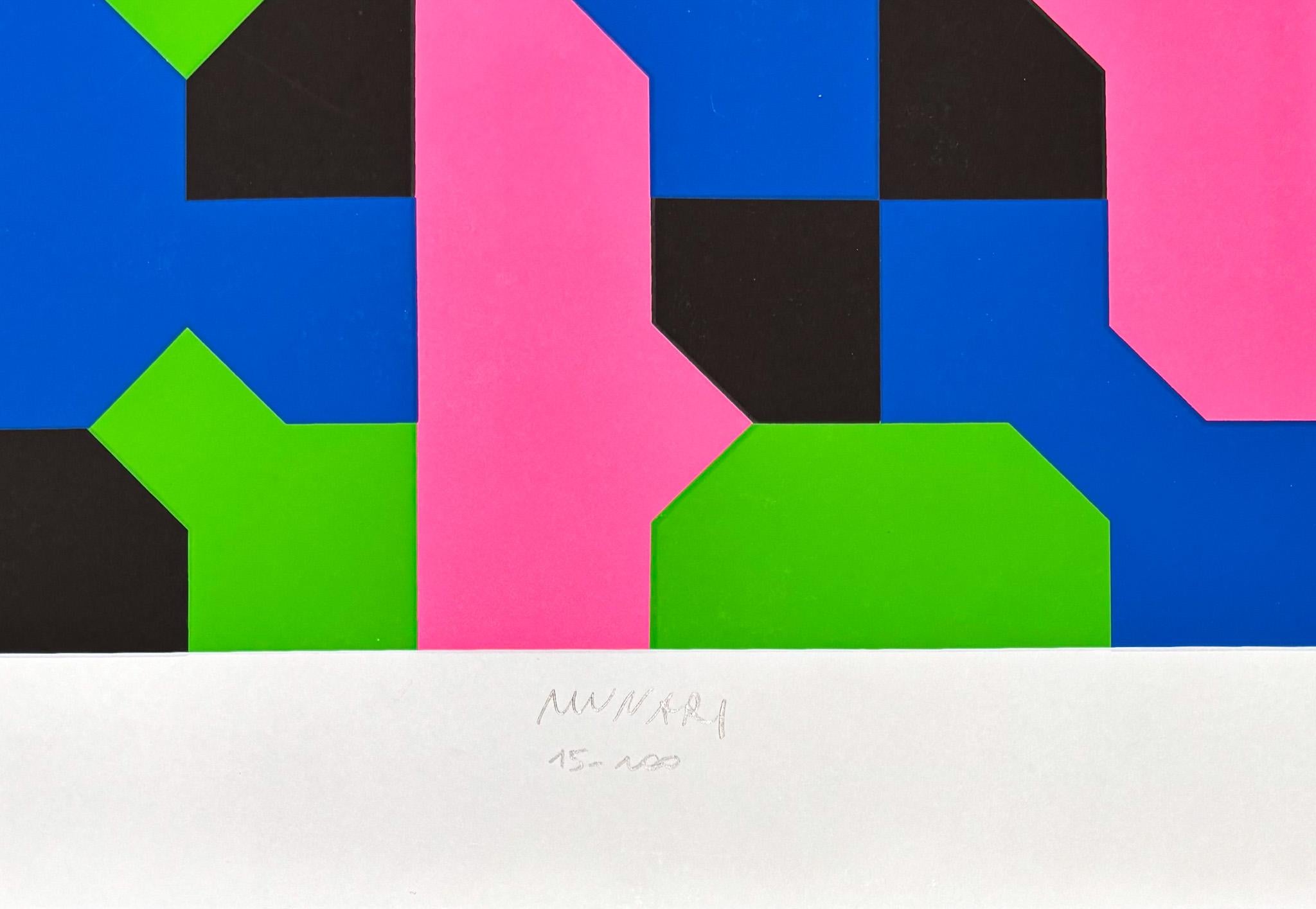 Bruno Munari (1907-1998) - Curve di Peano - Serigrafia su carta Fabriano - 1991 in vendita 4