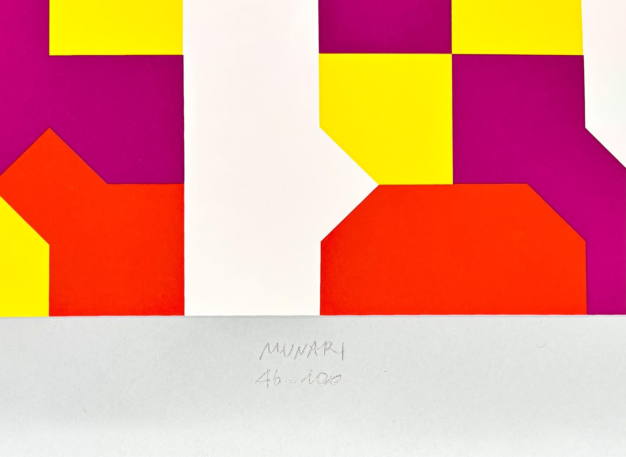 Bruno Munari (1907-1998) - Curve di Peano - Serigrafia su carta Fabriano - 1991 in vendita 4