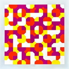 Bruno Munari (1907–1998) – Peano Curves – Screen print on Fabriano paper – 1991