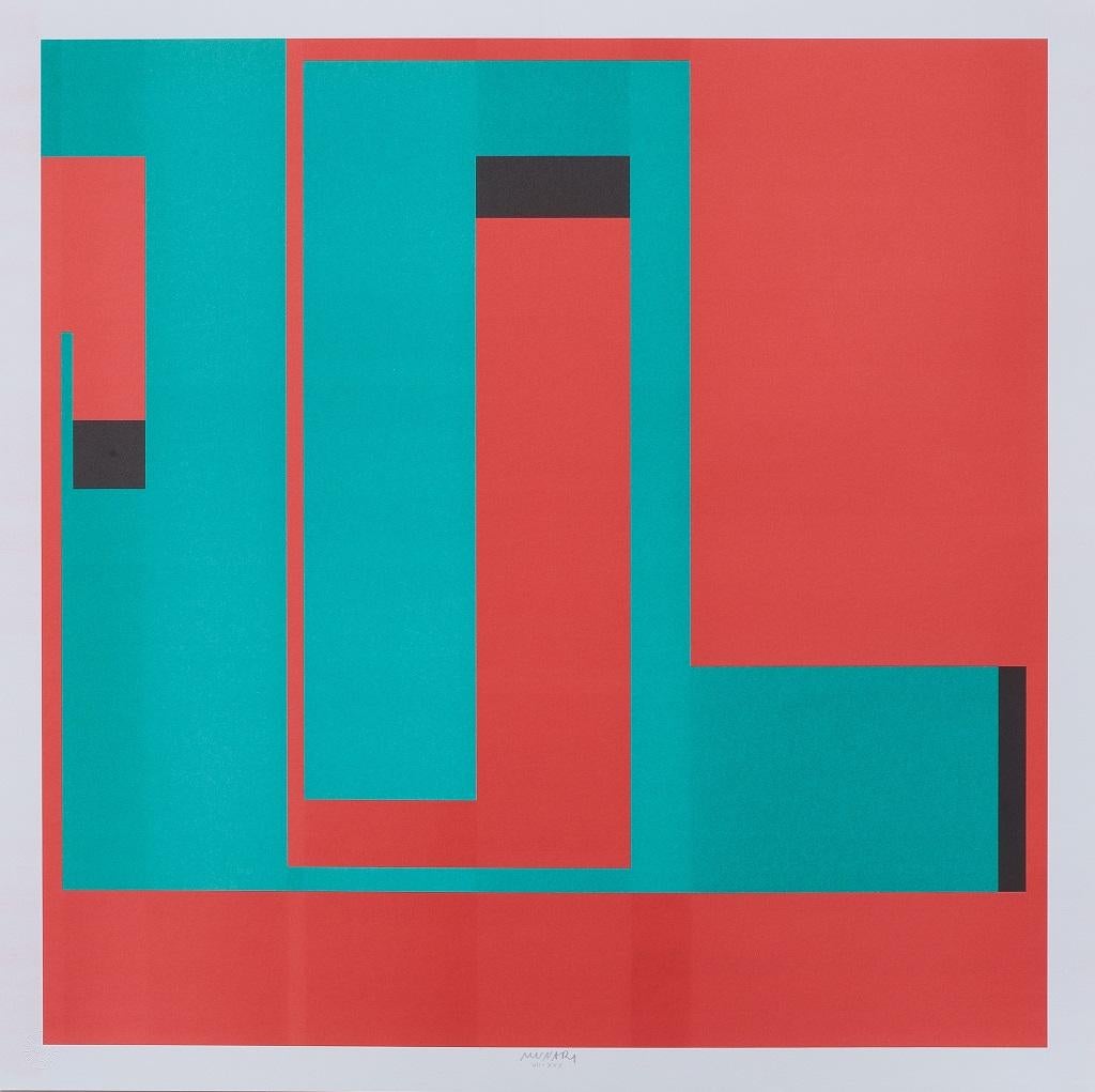 Negativo - Positivo - Litografía de Bruno Munari - 1993