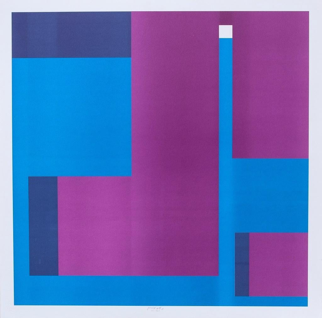 Bruno Munari Abstract Print - Negative - Positive - Lithograph - 1993