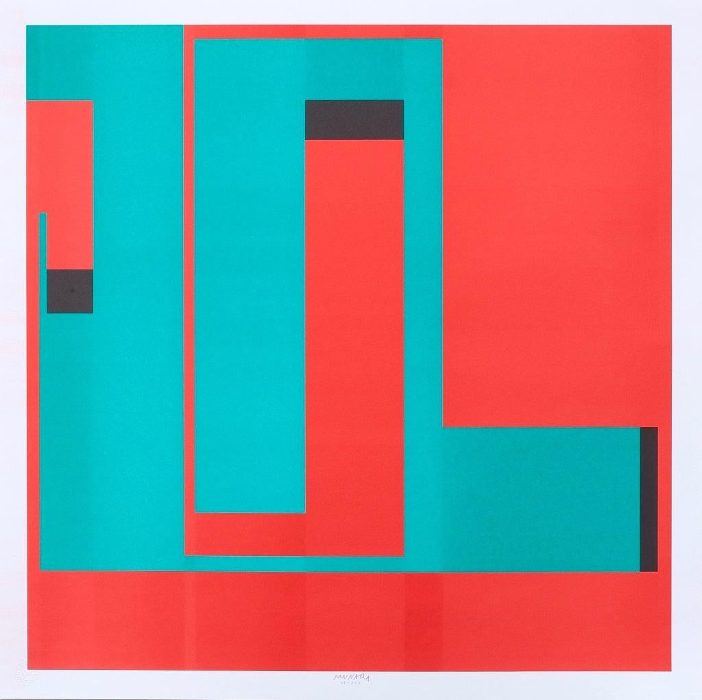 Bruno Munari Abstract Print - Negative - Positive - Lithograph - 1993