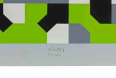 Peano Curves - Lithograph by Bruno Munari - 1991
