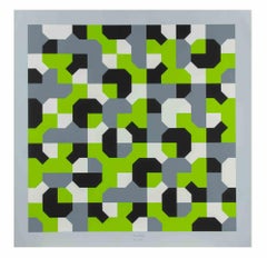 Peano Curves - Lithograph by Bruno Munari - 1991