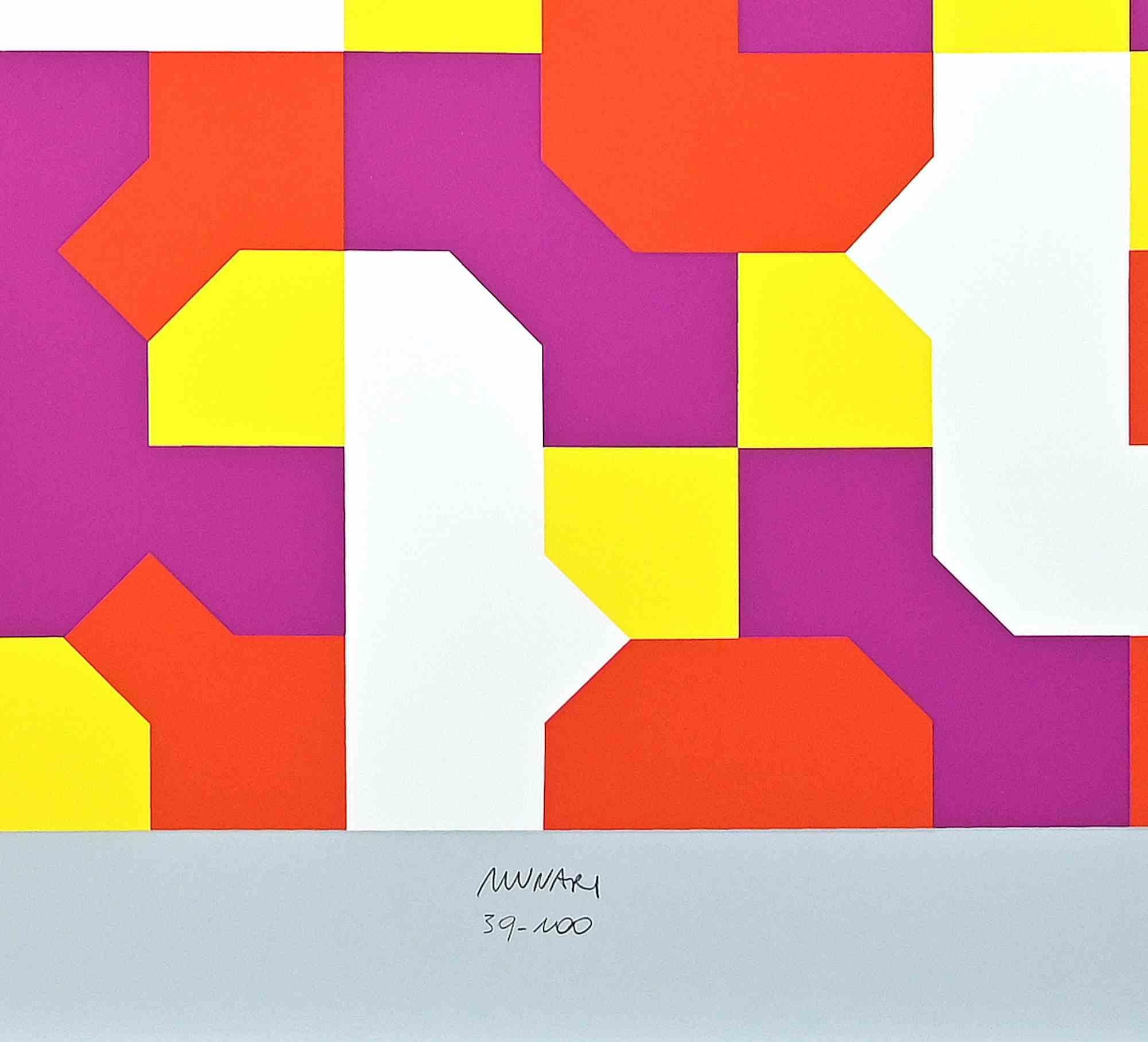 Peano Curves - Screen Print by Bruno Munari - 1991 1